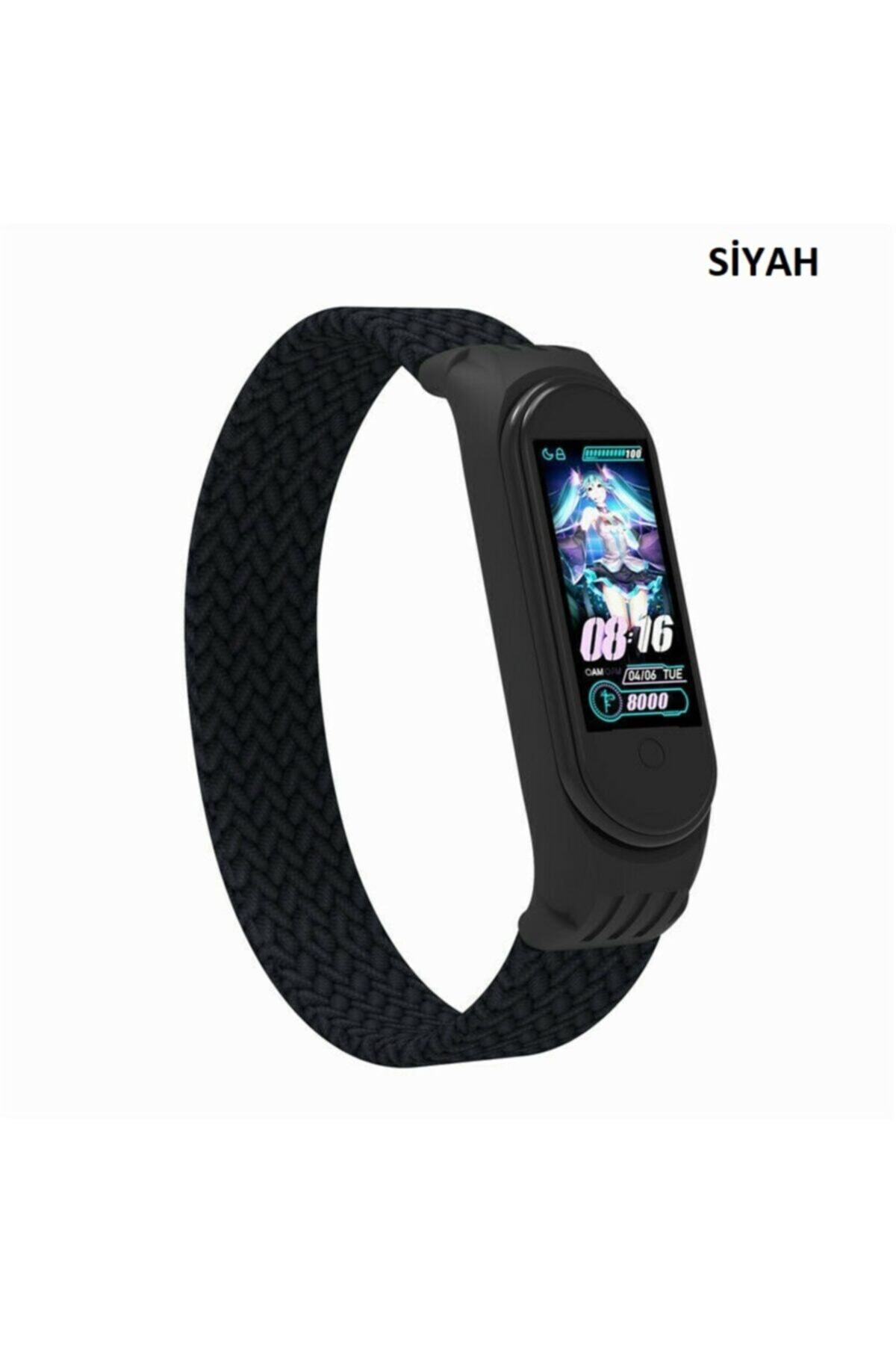 Techmaster Xiaomi Mi Band 3 4 5 Örgü Solo Loop Tme Kordon Large