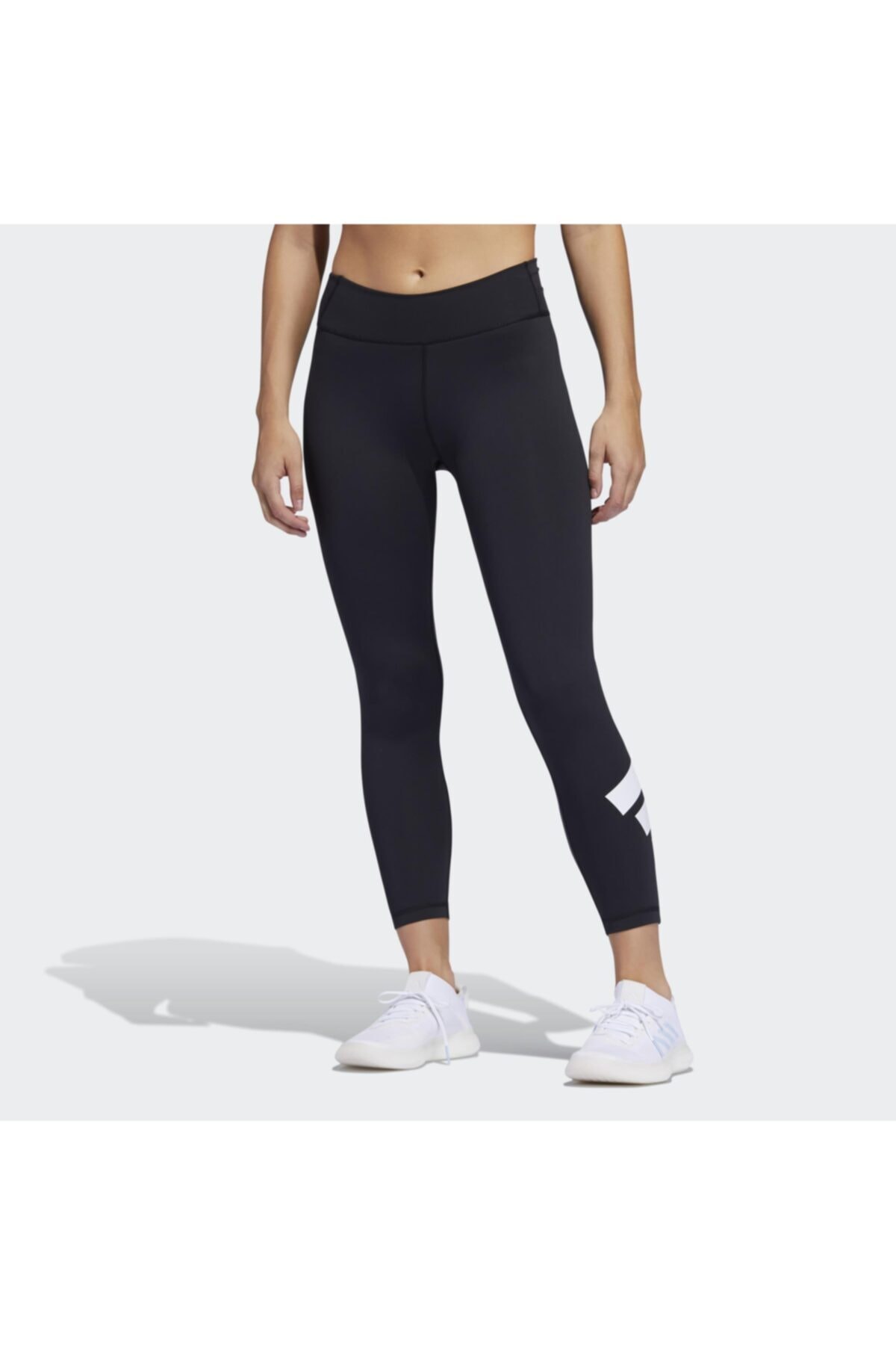 adidas Kadın Siyah Logo Baskılı Spor Tayt Fl2019