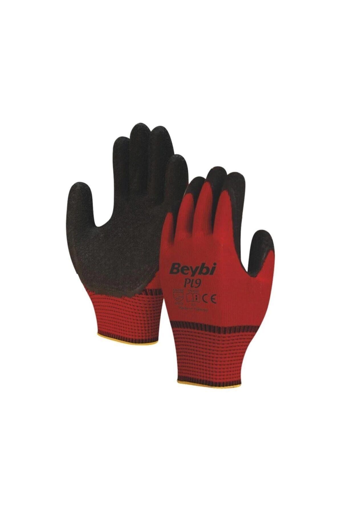 Beybi Pl9 Polyester Örme Lateks Eldiven-10 Adet