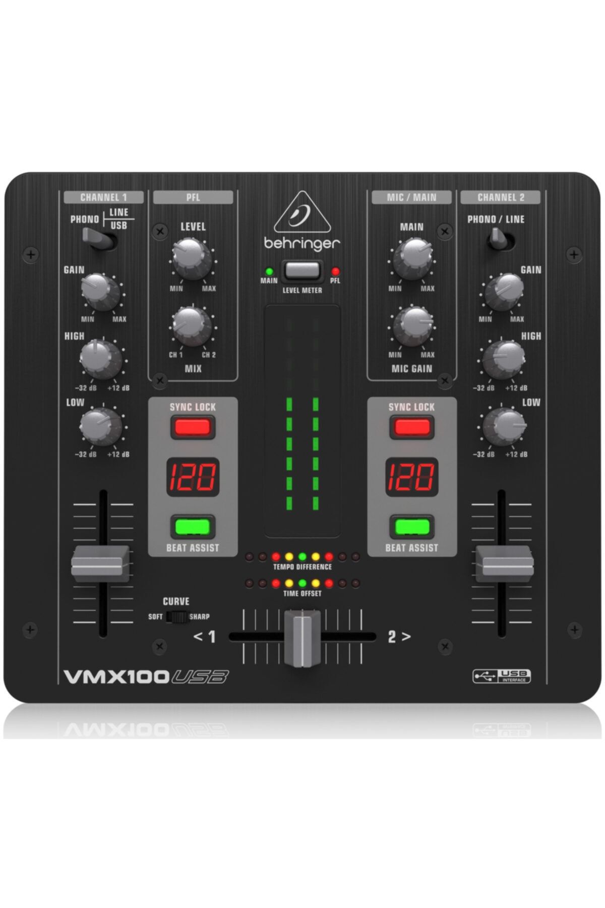 Behringer Pro Mixer Vmx100usb 2-kanal Usb Dj Mixer