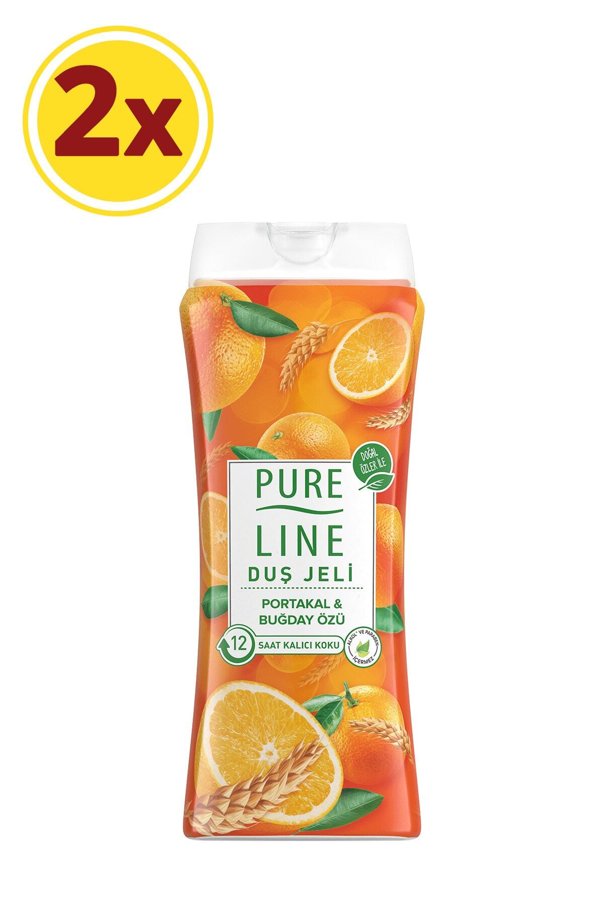 Pure Line Doğal Özler Ile Portakal & Buğday Özü Duş Jeli 400 ml X2