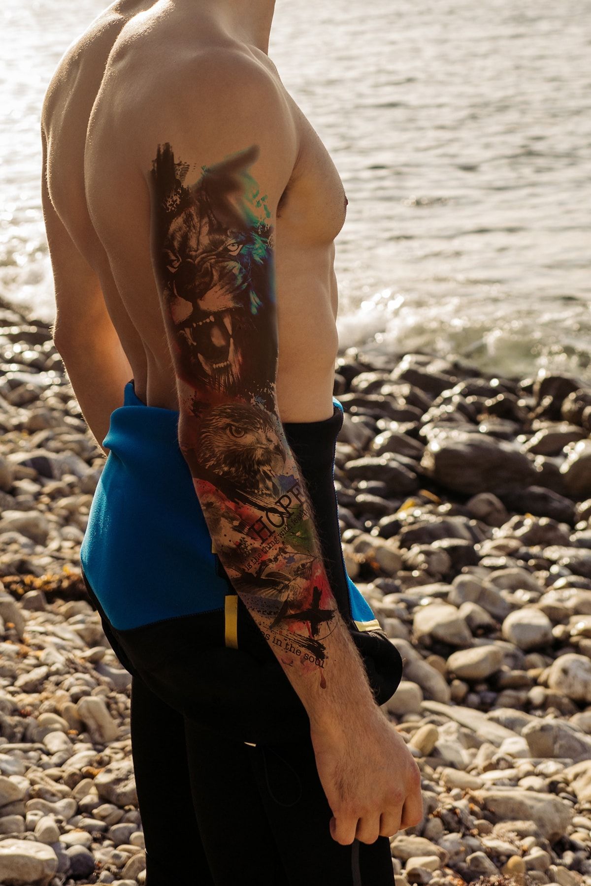 TAKIŞTIR Geçici Aslan Ve Kartal Kol Dövme Tattoo