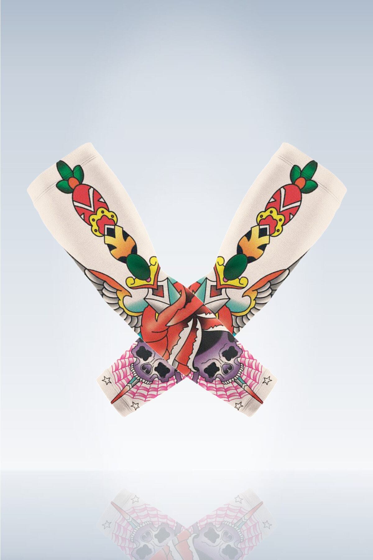 BP Tattoo Blade Renkli Giyilebilir Dövme Çorap Tattoo (2 Adet)