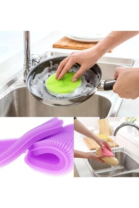2 Adet Silikon Bulaşık Yıkama Fırçası Tükenmeyen Image 3