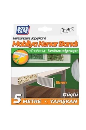 Yapışkanlı Beyaz Masa Mobilya Kenar Bandı 5 Metre En:18mm Ütüye Gerek Yok! Image 0