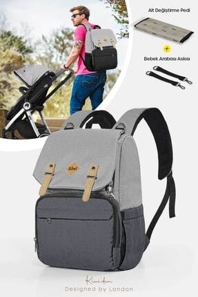 Coolbag Anne Bebek Çantası - Bebek Bakım Çantası Termal Gözlü Bebek Çantası - Gri Antrasit Image 0
