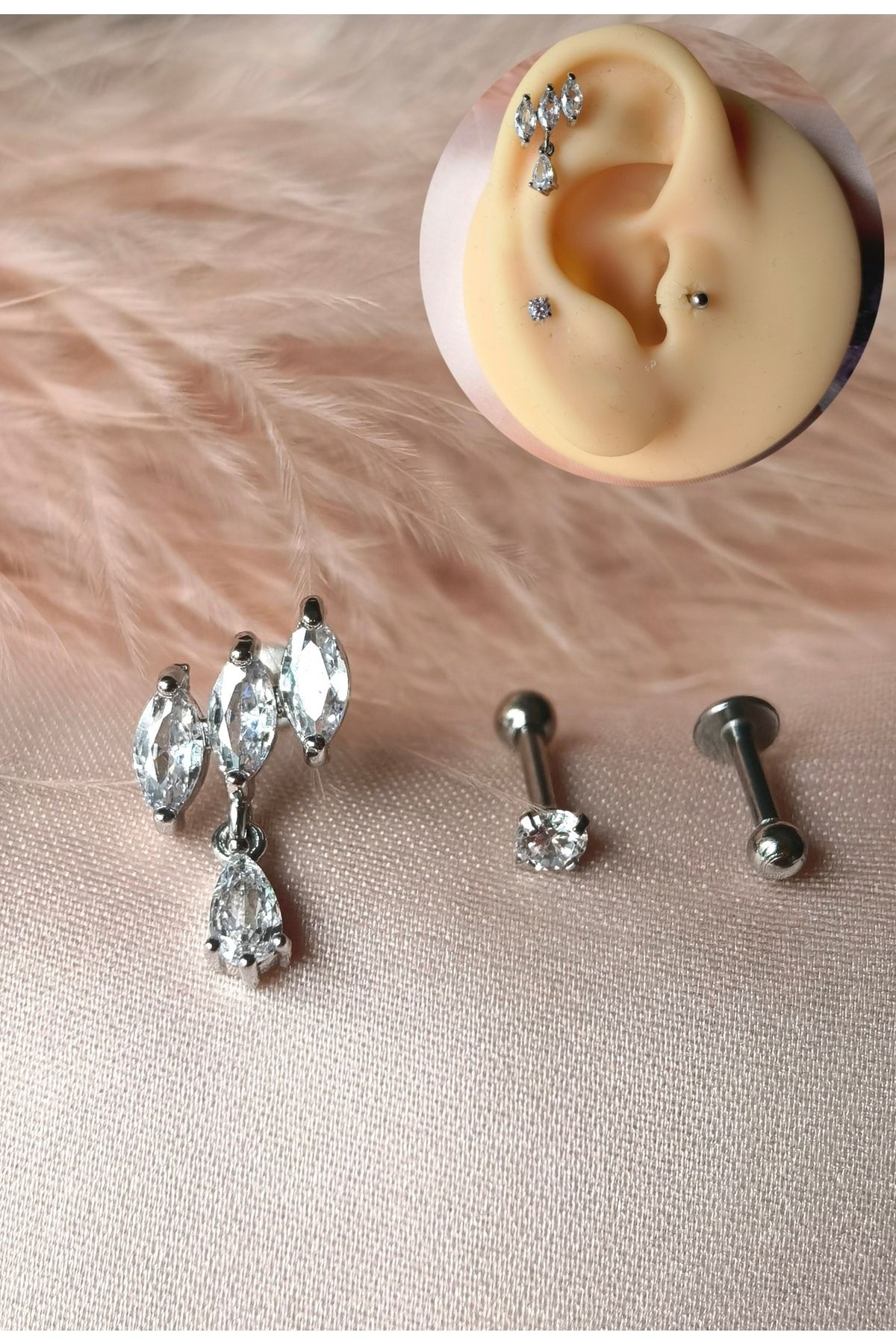 Surgical steel cheap earring set