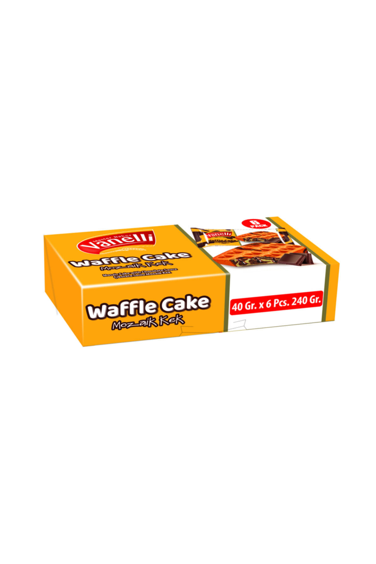 Vanelli Waffle Çikolata Soslu Mozaik Kek