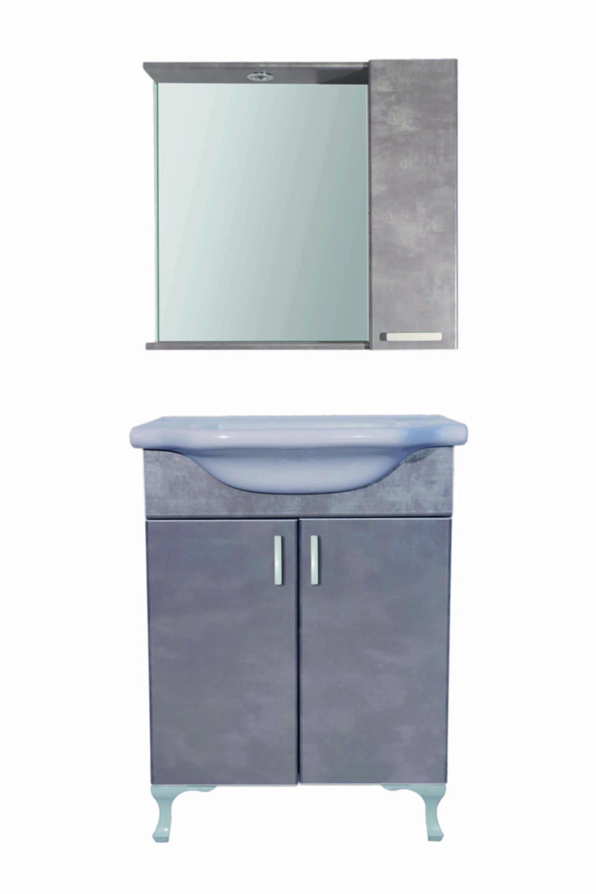 ALMİS Plastik Yıkanabilir Banyo Dolabı 65 Cm Ayaklı Tam Takım