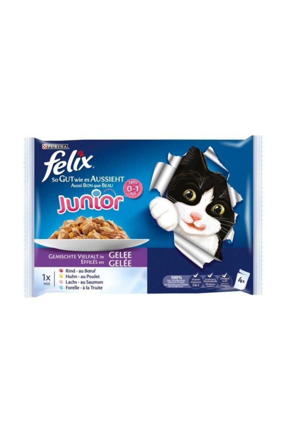 FELIX Junior Yavru Kedi Konservesi 4'lü Paket (4X100 GR)