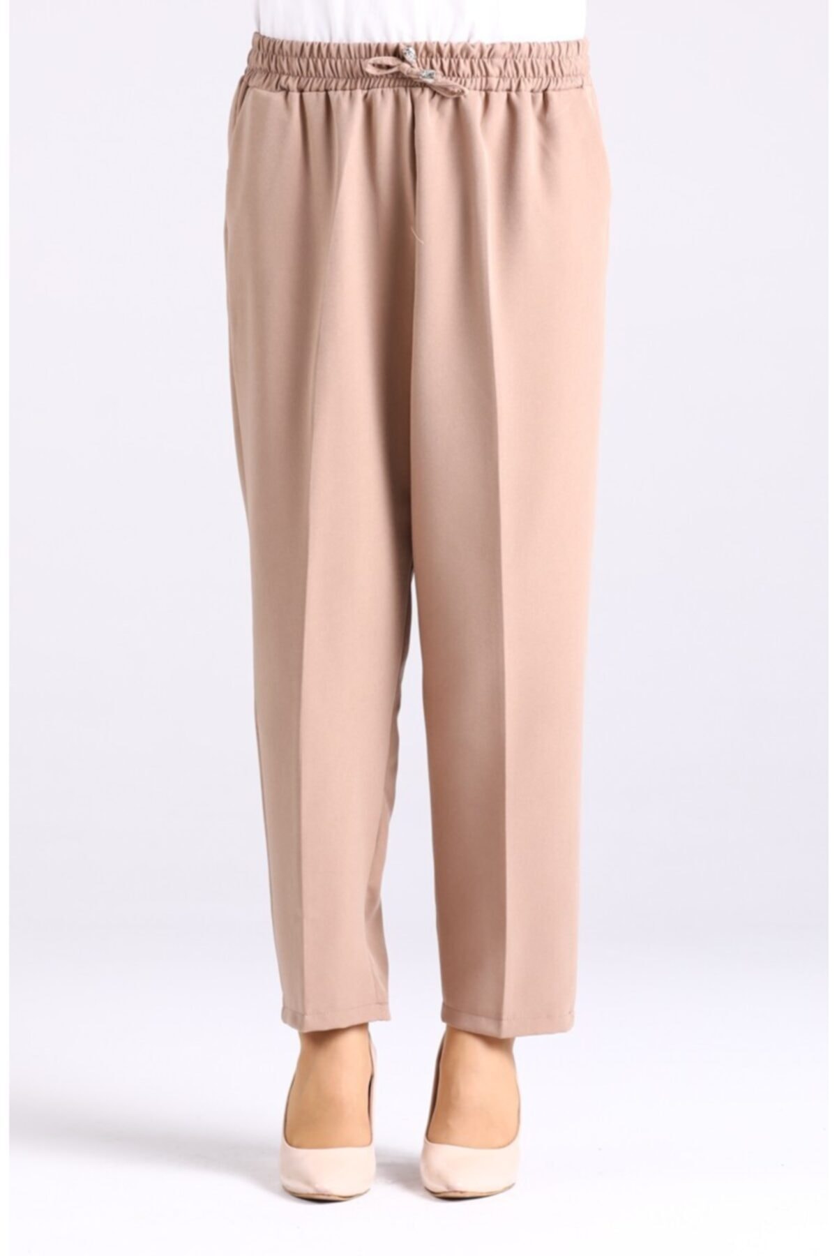 Essah Moda Kadın Vizon Lastikli Havuç Pantolon - Me000276