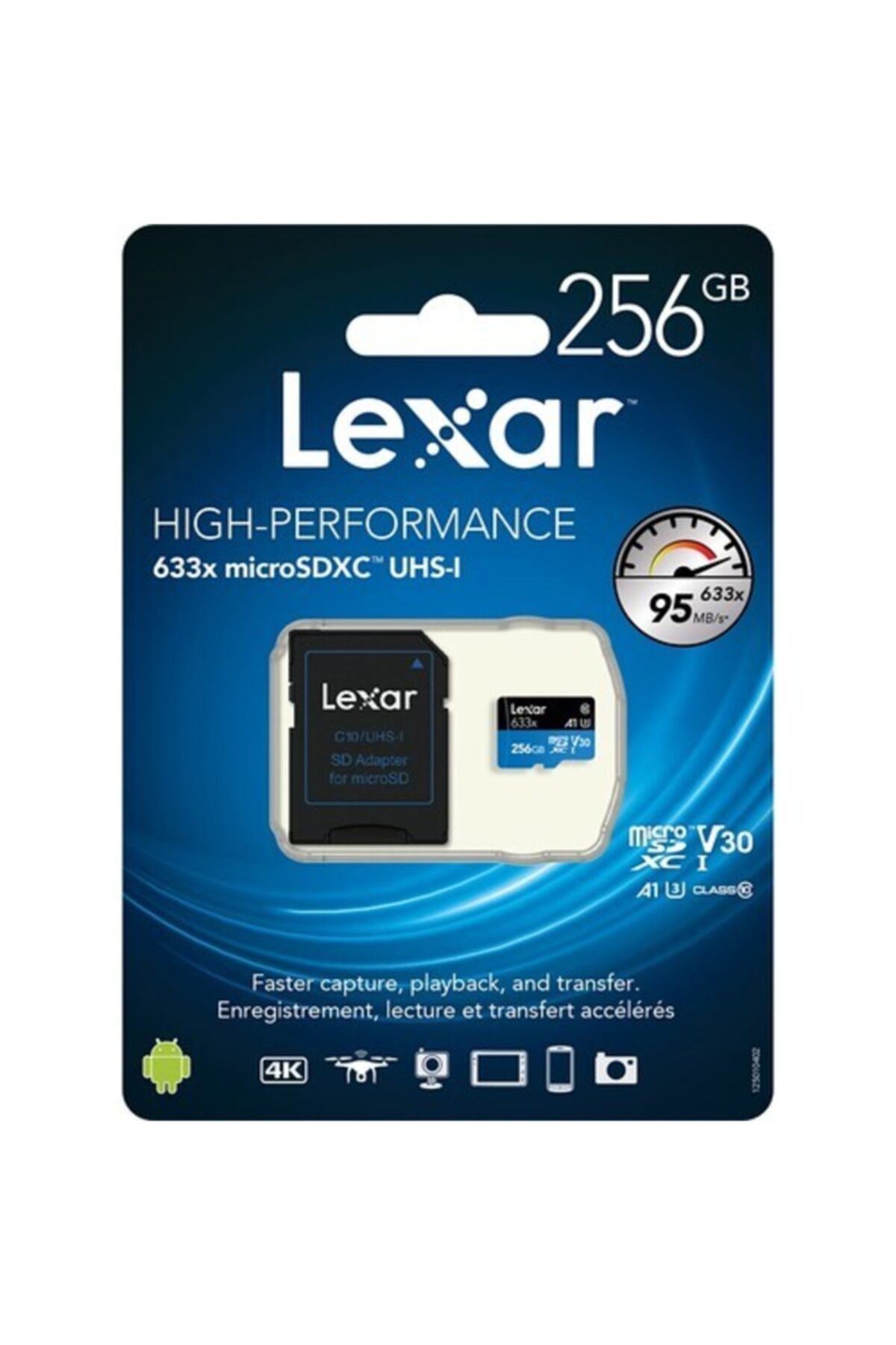 Lexar 256gb 633x Micro Sd Hafıza Kartı Uhs-1 C10 U3 V30 A1 4k (95