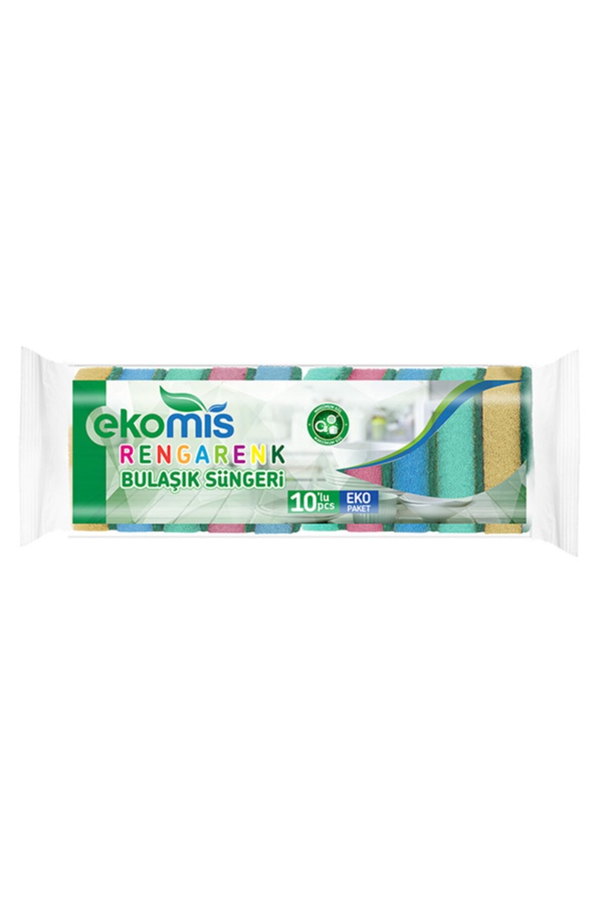 Ekomis Rengarenk Bulaşık Süngeri 10'lu