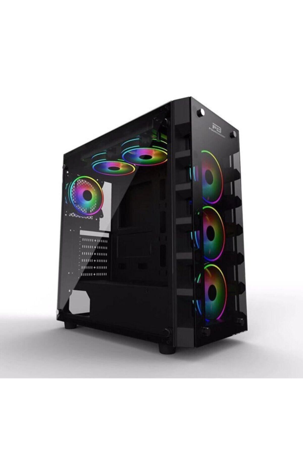 Power Boost X59rgb 650w 80+ Usb 3.0 Tempered Glass 6 X Rgb Fanlı Gaming Kasa (jbst-x59rgb-650)