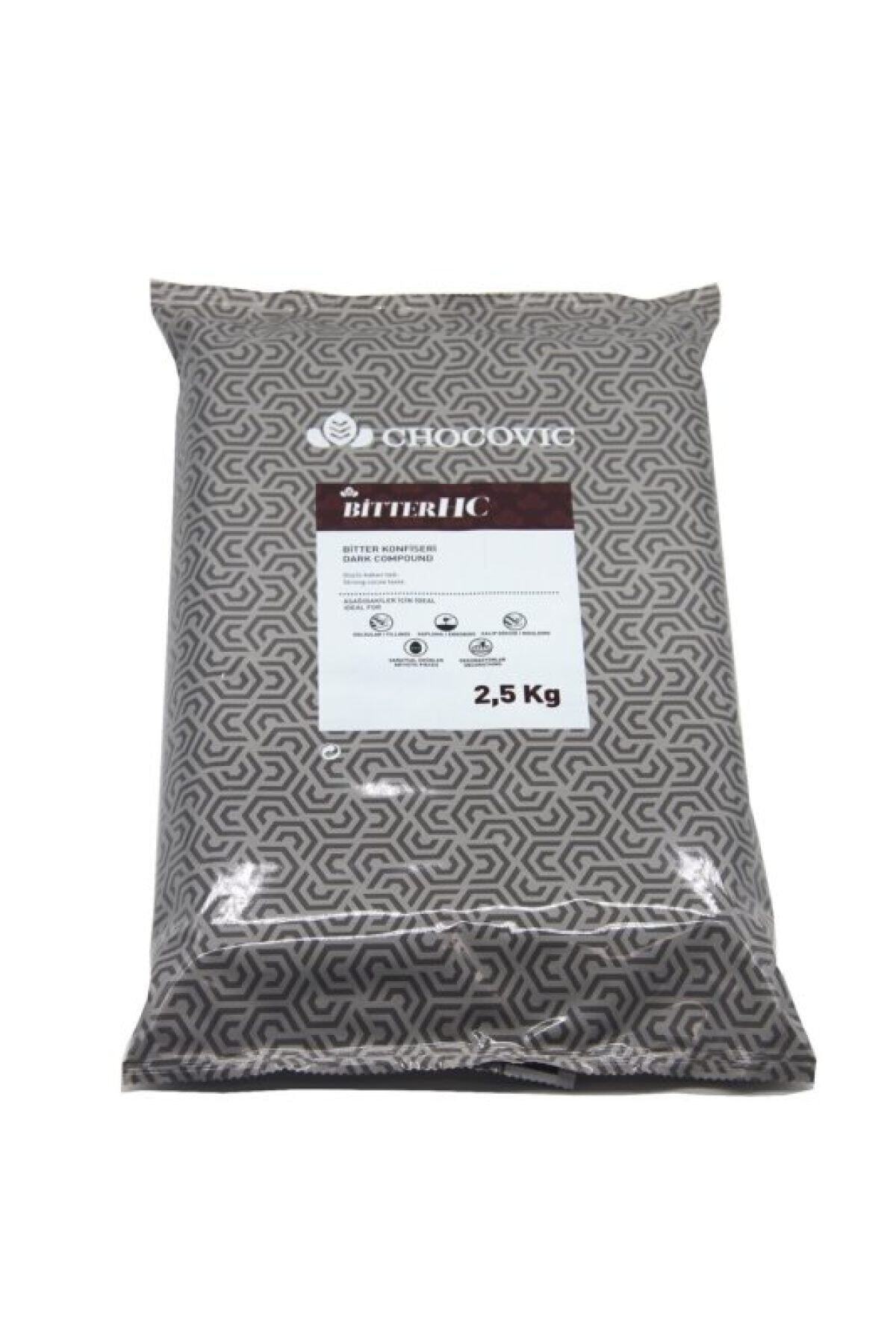 CHOCOVİC Bitter Çikolata Blok Konfiseri 2.5 Kg