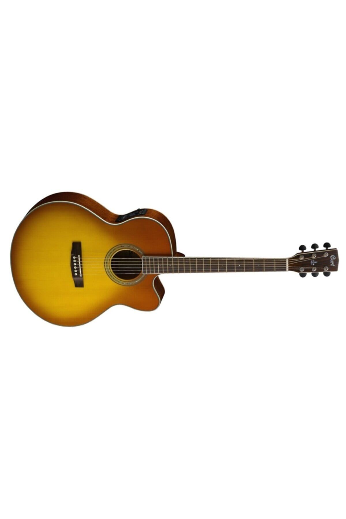 CORT Elektro Akustik Gitar Jumbo Cutaway, Honey Burst,