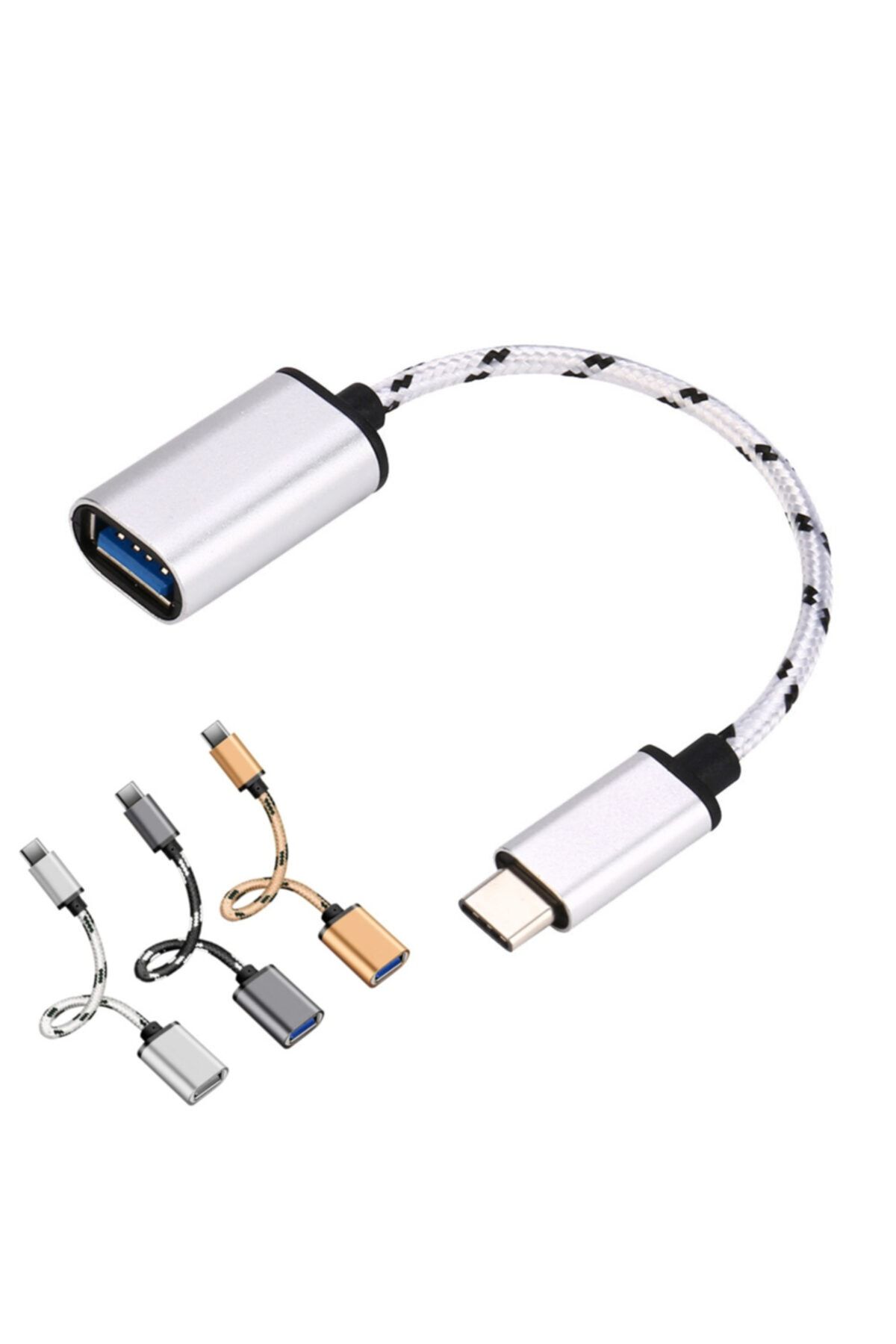 Streak Type-c To Dişi Usb 3.0 Otg Çevirici Dönüştürücü Hasır Kablo - Siyah