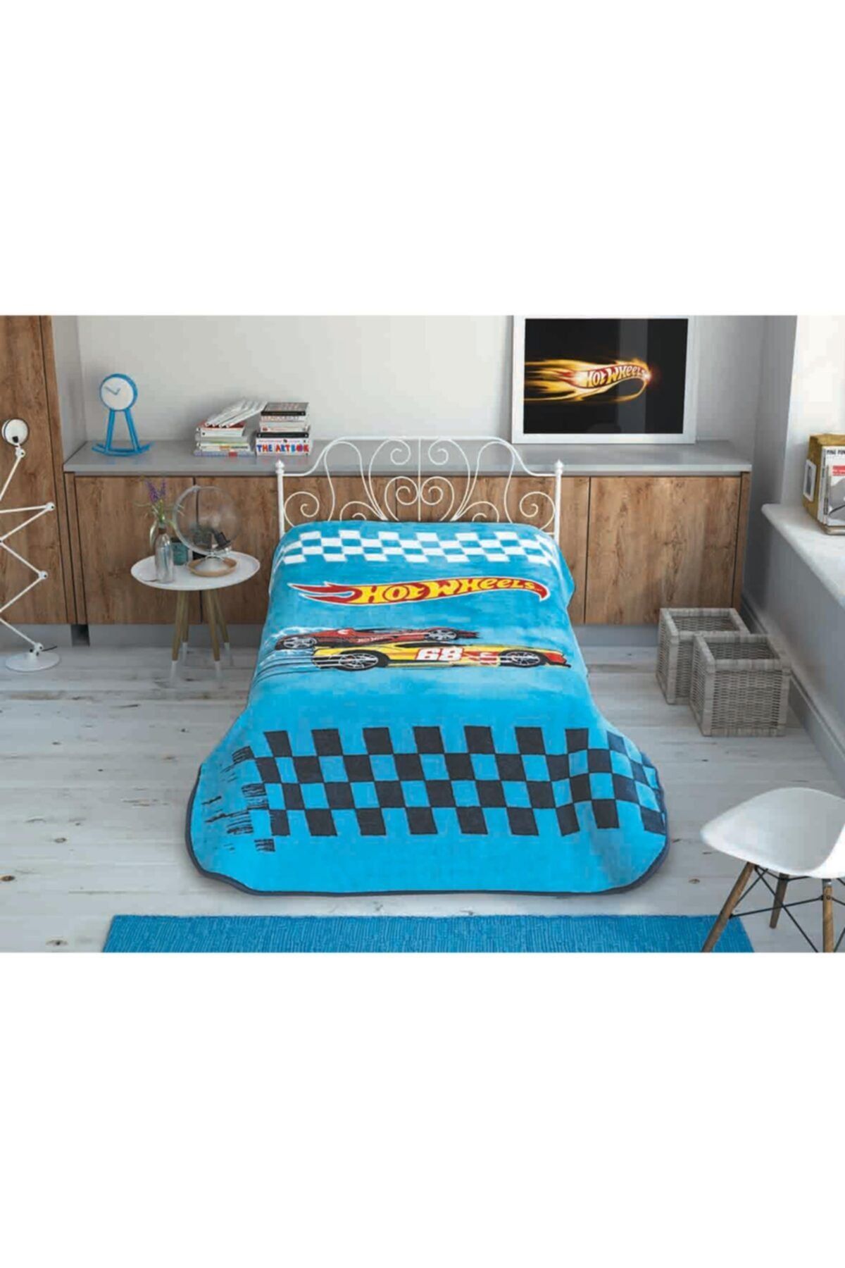 Taç Hot Wheels Race Battaniye Tek Kişilik Battaniyr