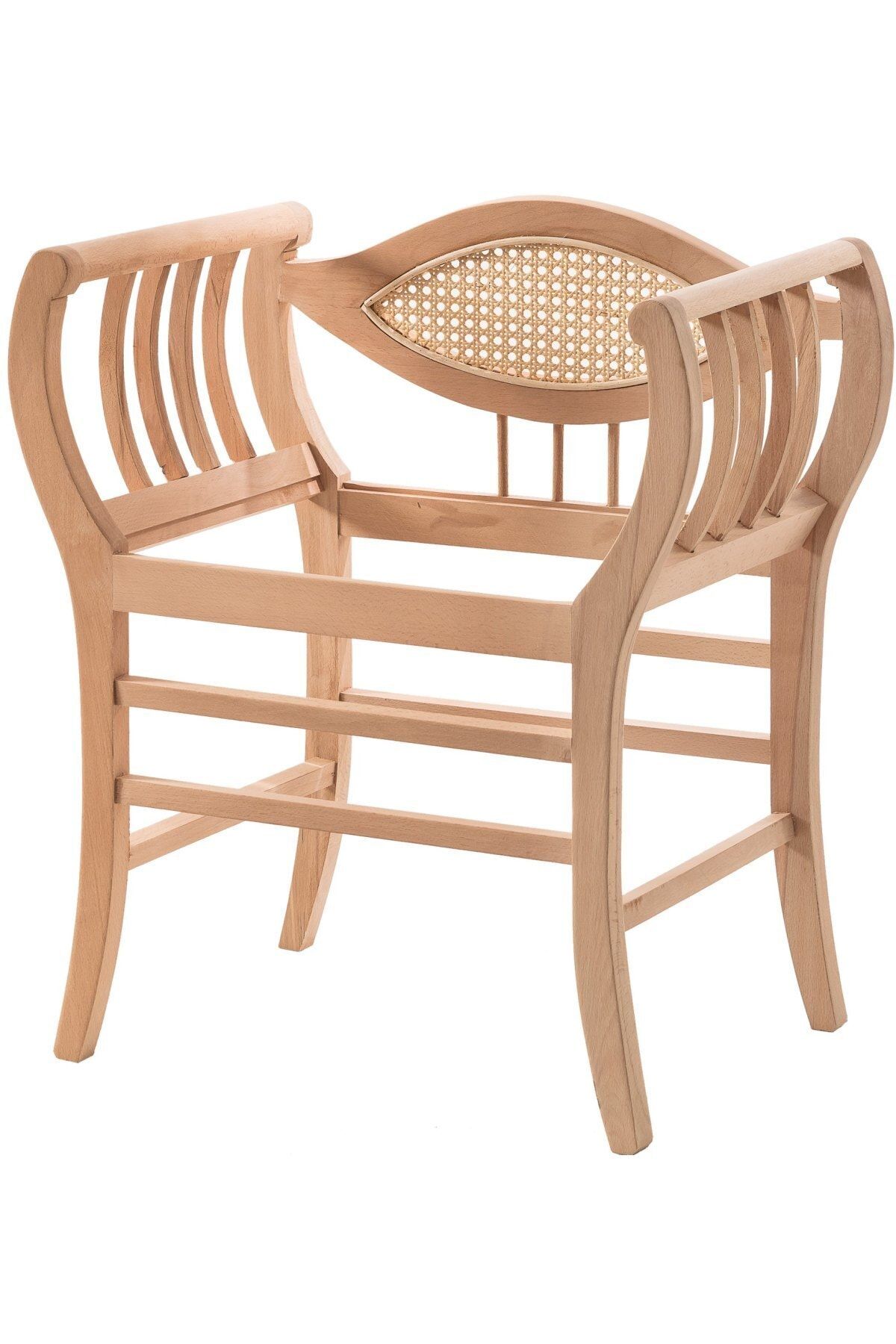 Geppetto Home Hasırlı Küçük Markizcilasız Ham Ahşap