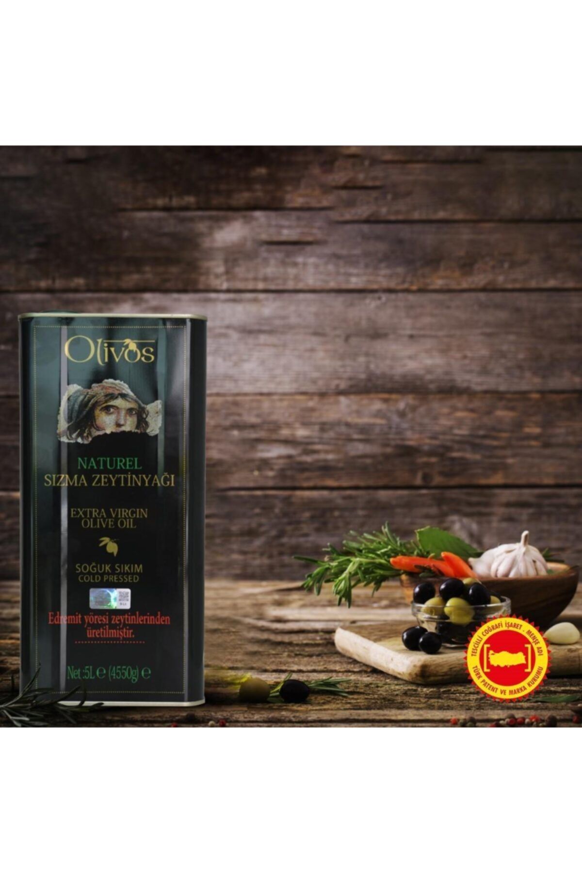 Olivos Soğuk Sıkım Naturel Sızma Zeytinyağı Teneke (5l)