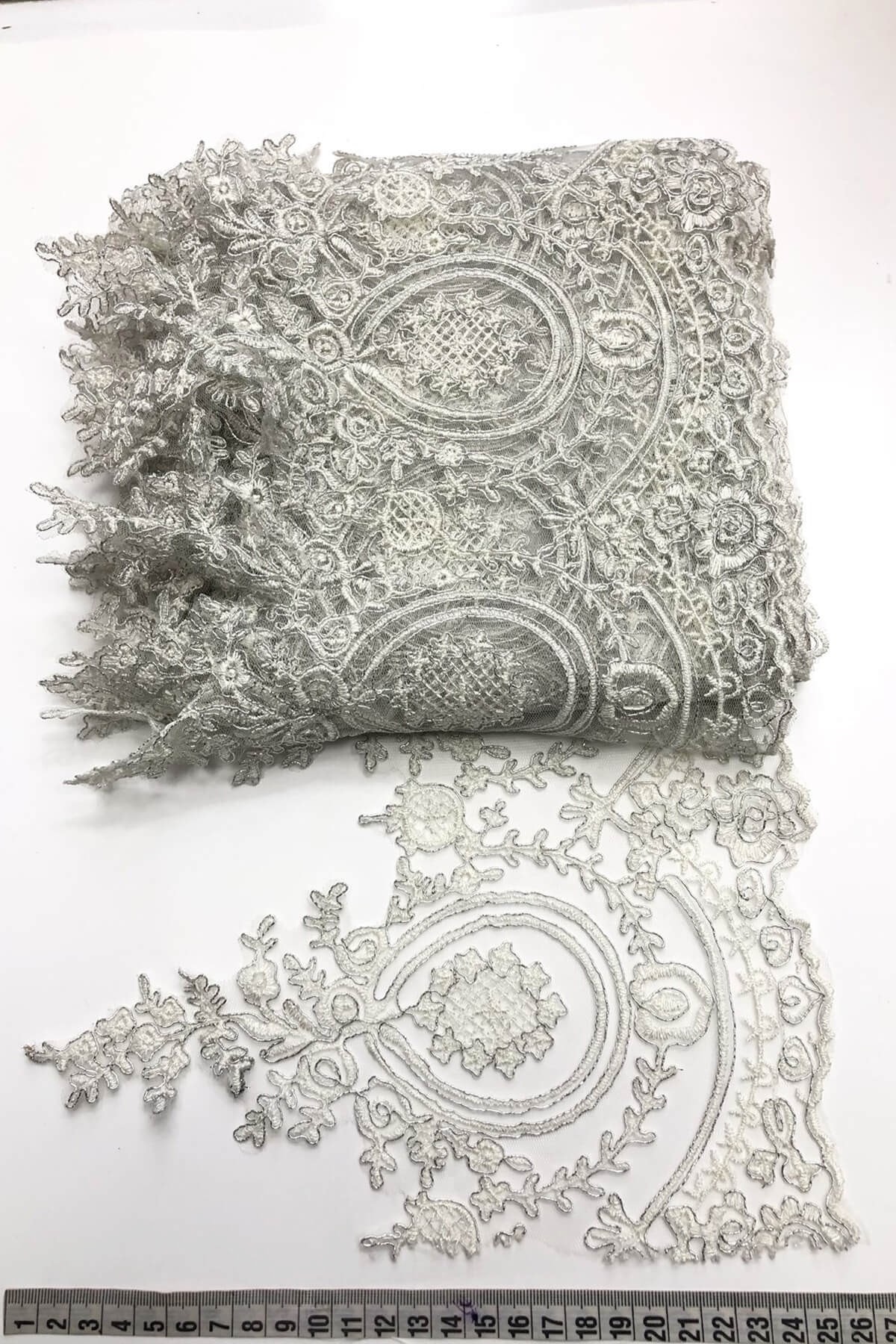 Hobigram Gümüş Fransız Güpür Dantel