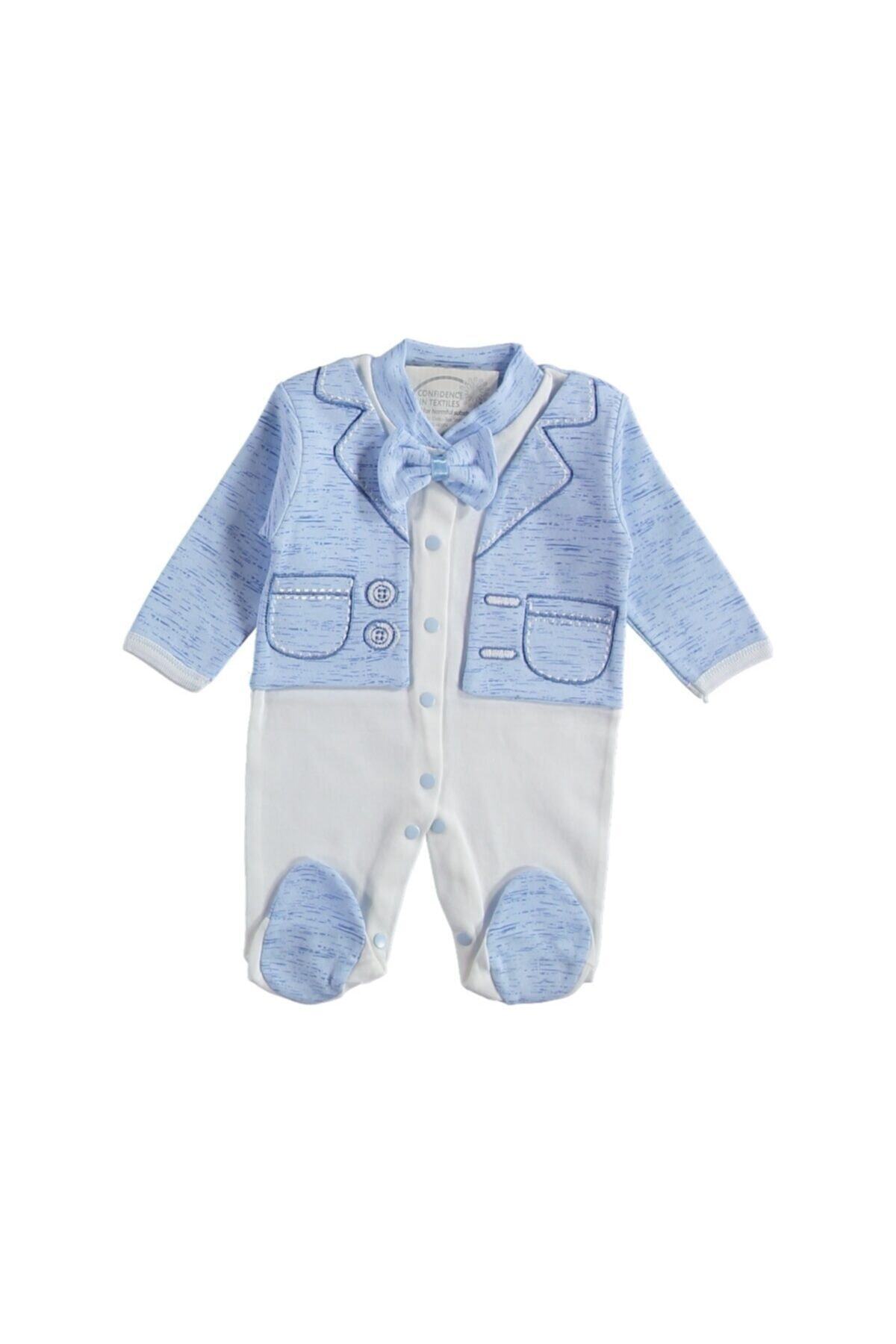 Akyüz Bebe Papyonlu Tulum Erkek 03-3-6 Ay