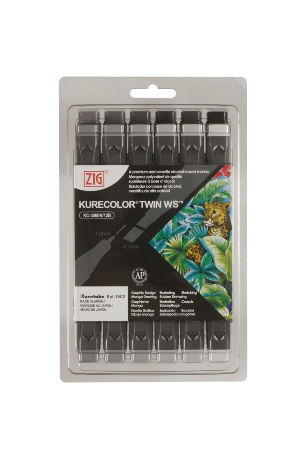 Zig Kurecolor Twin Ws 12'li Marker Seti - Cool Grey Colors