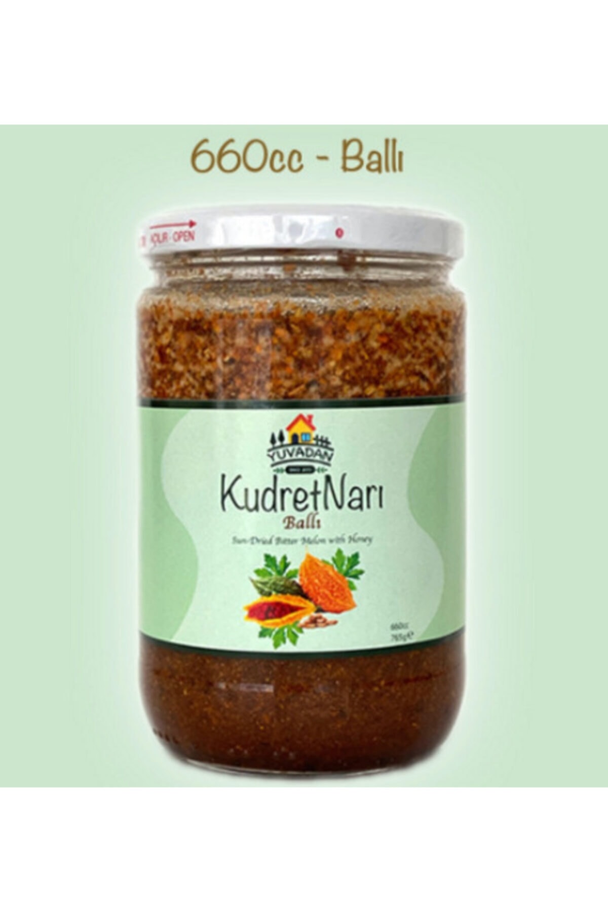 YUVADAN Ballı Kudret Narı Macunu 765 gr - El Yapımı Doğal Kudretnarı Ve Bal Karışımı 660cc