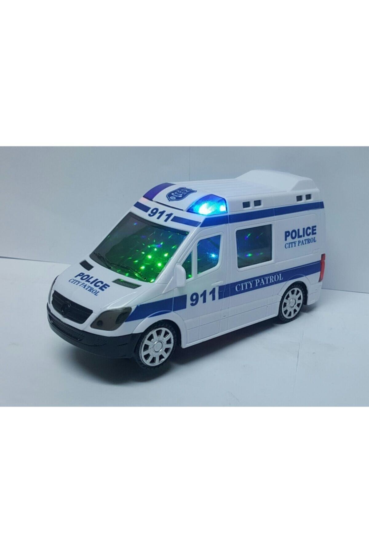 uğur oyuncak hediyelik Polis Arabası Oyuncak Pilli Işıklı Siren Sesli Polis Minibüs