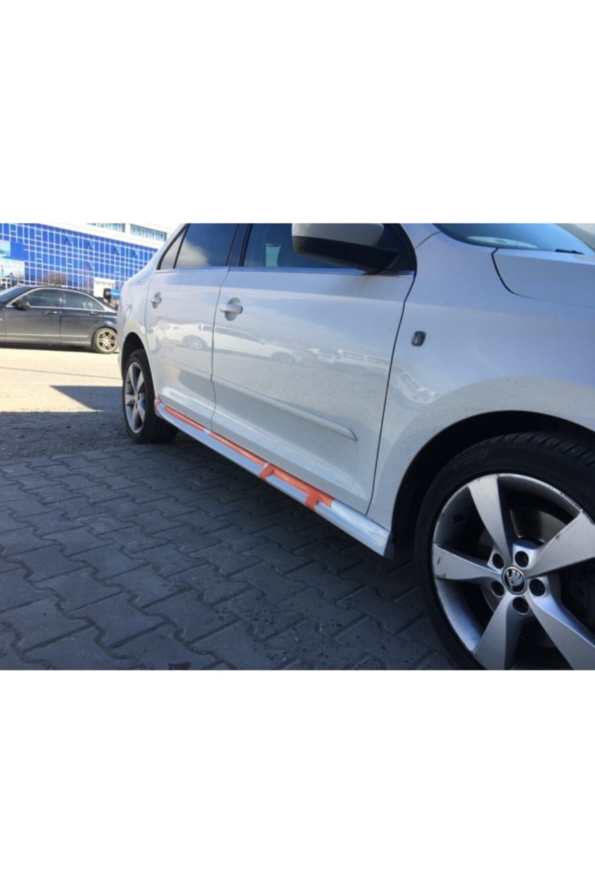 otaksan tuning Skoda Rapid Yan Marşpiyel Takımı - Plastik - Parlak Siyah