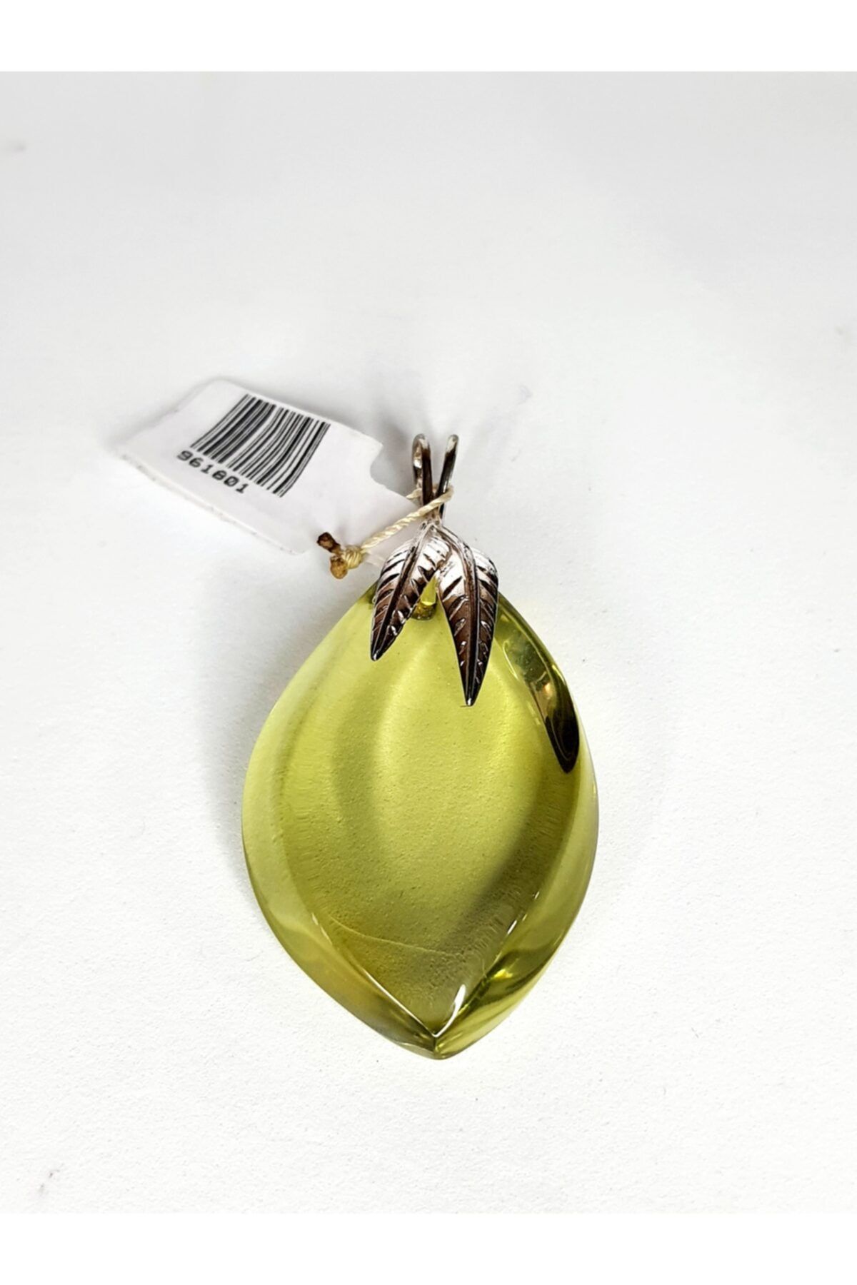 Amber by Mazukna Yeşil Karayip Damla Kehribar Kolye Ucu