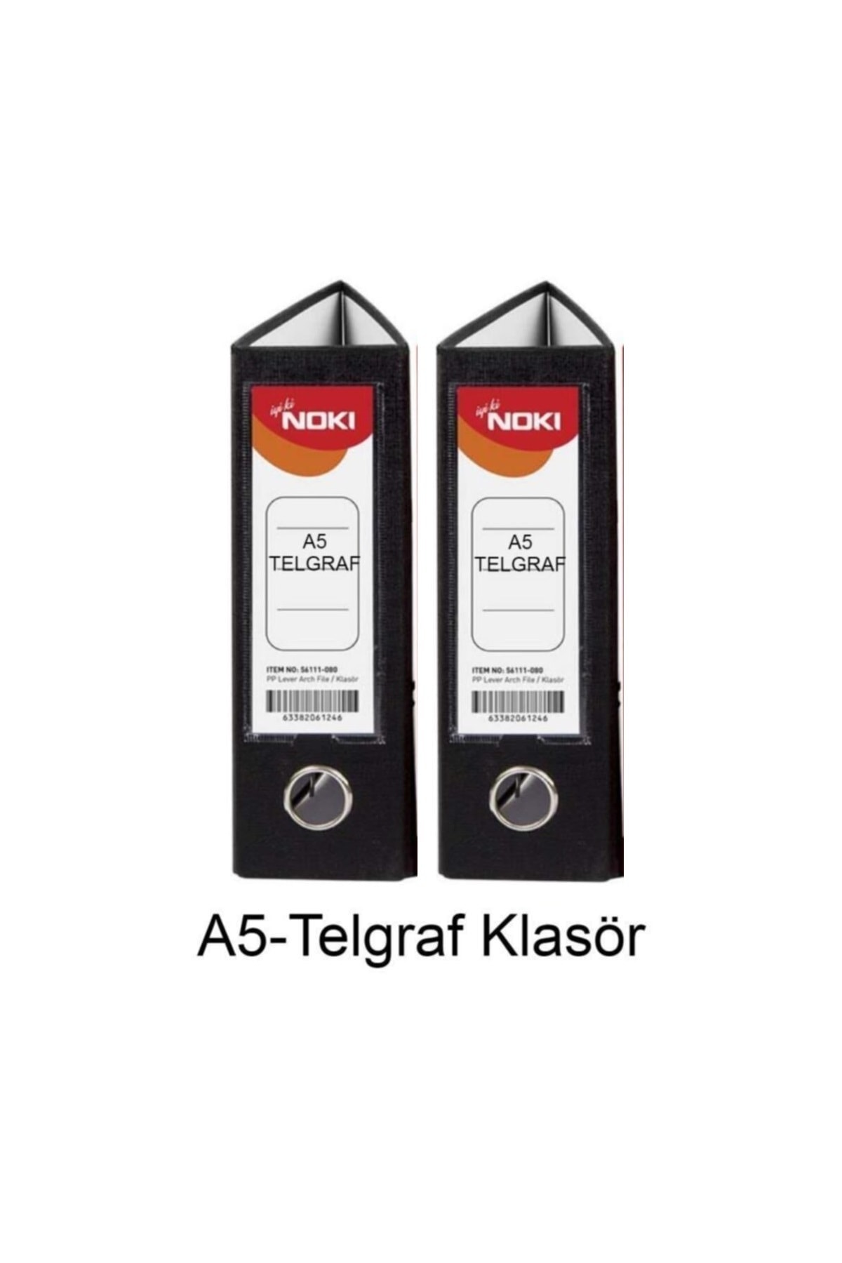 Noki Telgraf Klasör Siyah Geniş A5 Plastik 2 Adet
