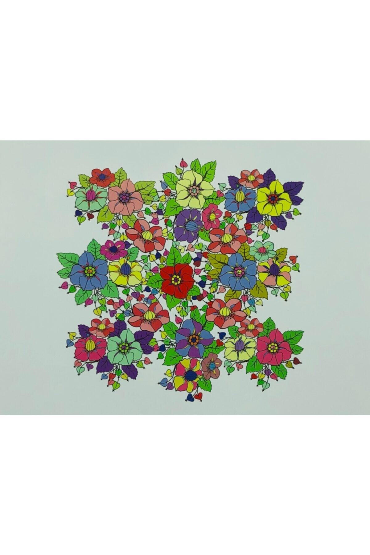 OzanTuhafiye Yastık Kılıfı Kırlent Kılıfı Kumaş Boyama Seti 45x45 Cm 08