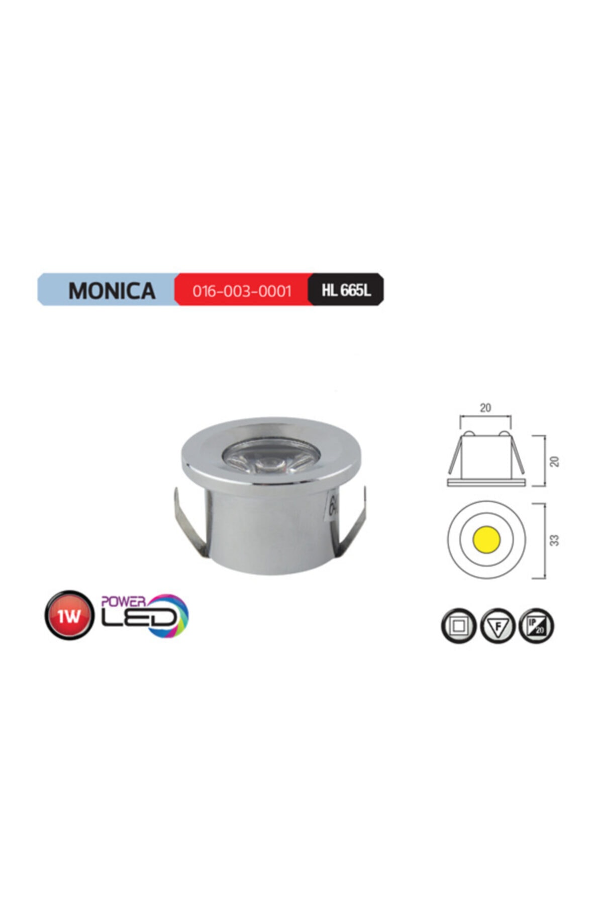 Horoz Monıca Led Armatür 1w 4200k