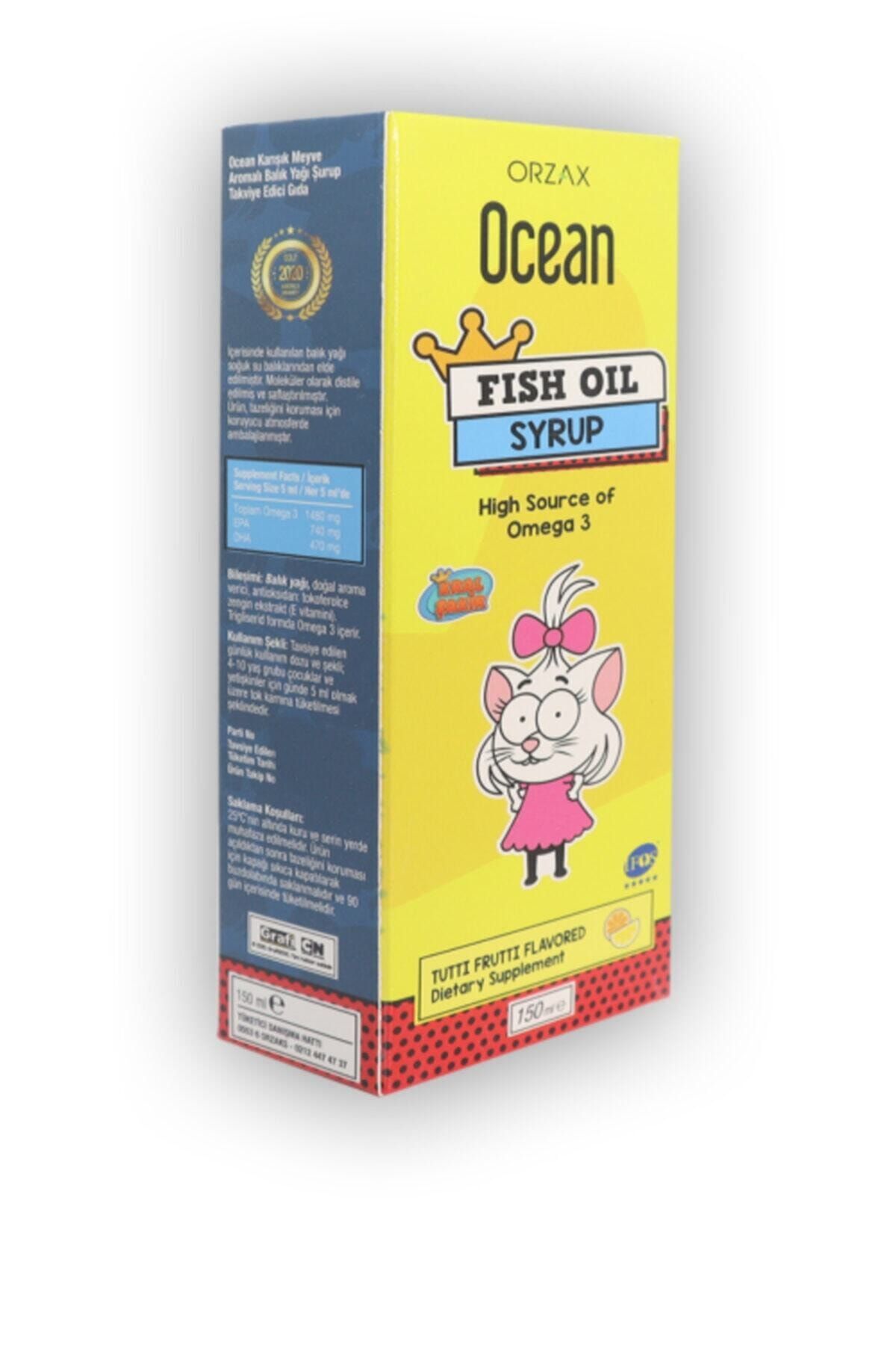 Ocean Ocean Balık Yağı Şurup 150ml Karışık Meyve Aromalı
