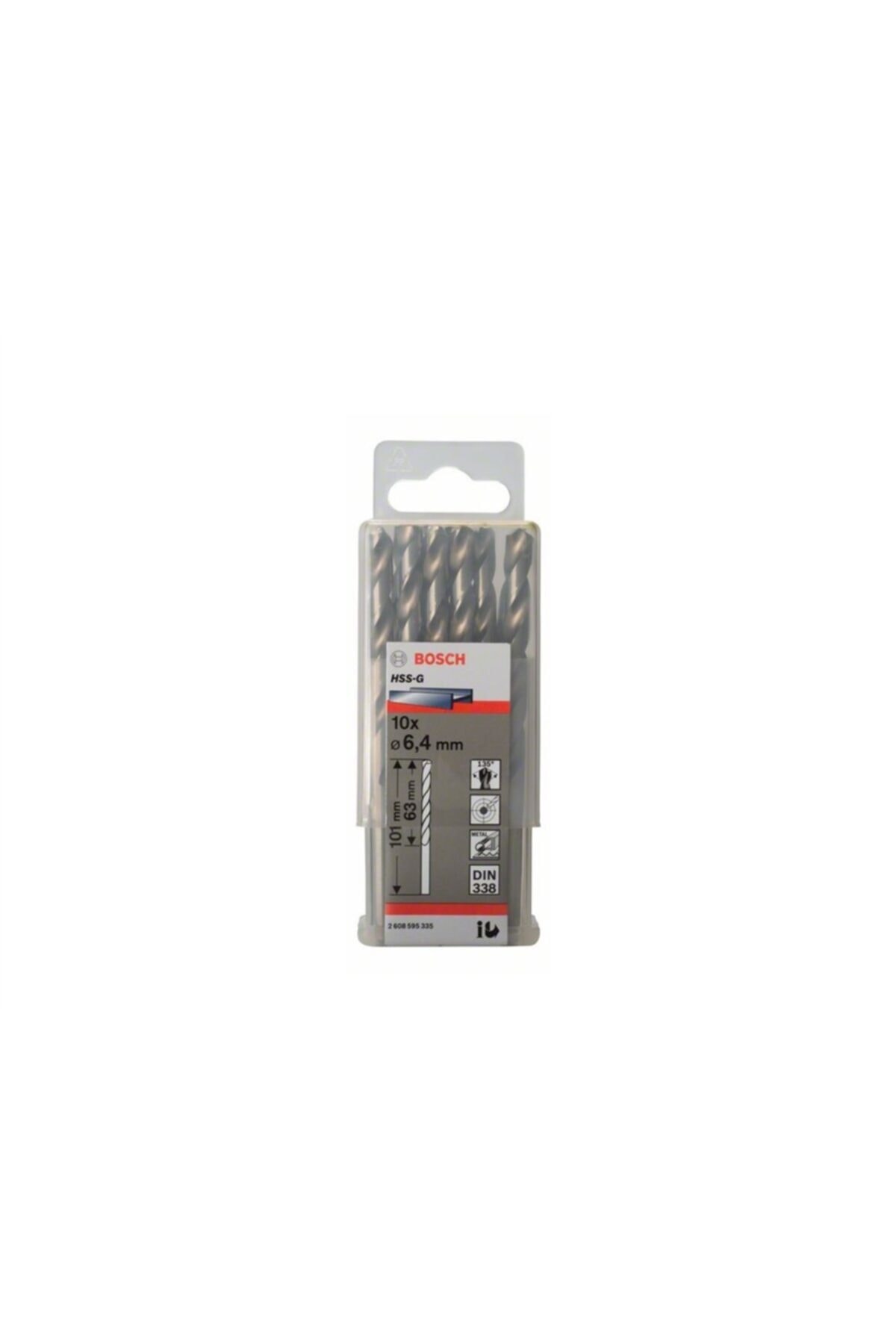 Bosch Hss-g Metal Matkap Ucu 6,4*101 Mm 10'lu Paket Gümüş