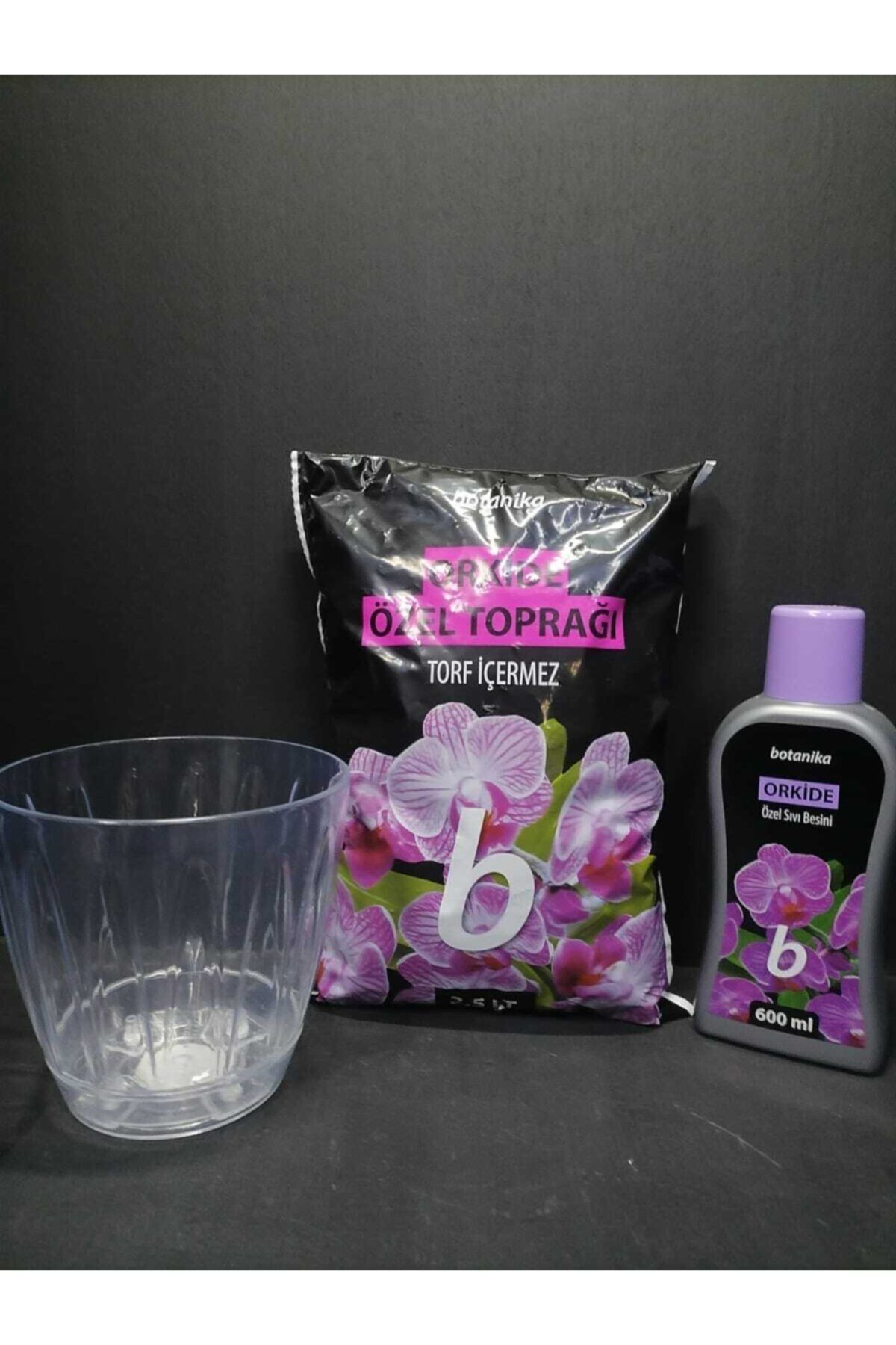 sabuncakiskadikoy Orkide Bakım Seti 3'lü Paket Toprak, Saksı , Özel Vitamin Besini