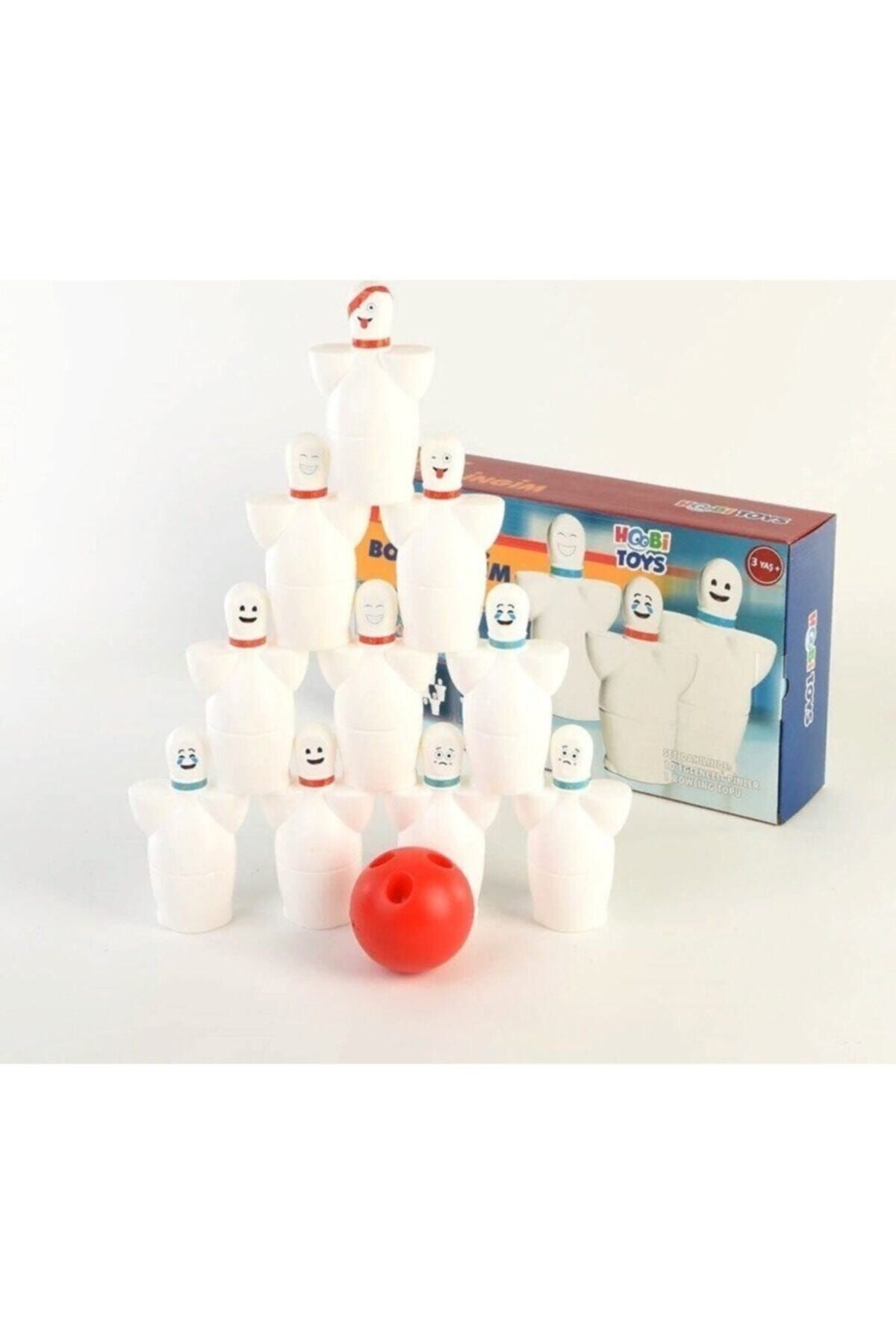 Hobi Toys Ilk Bowlingim Yüz Ifadeli 10 Pin 1 Bowling Topu