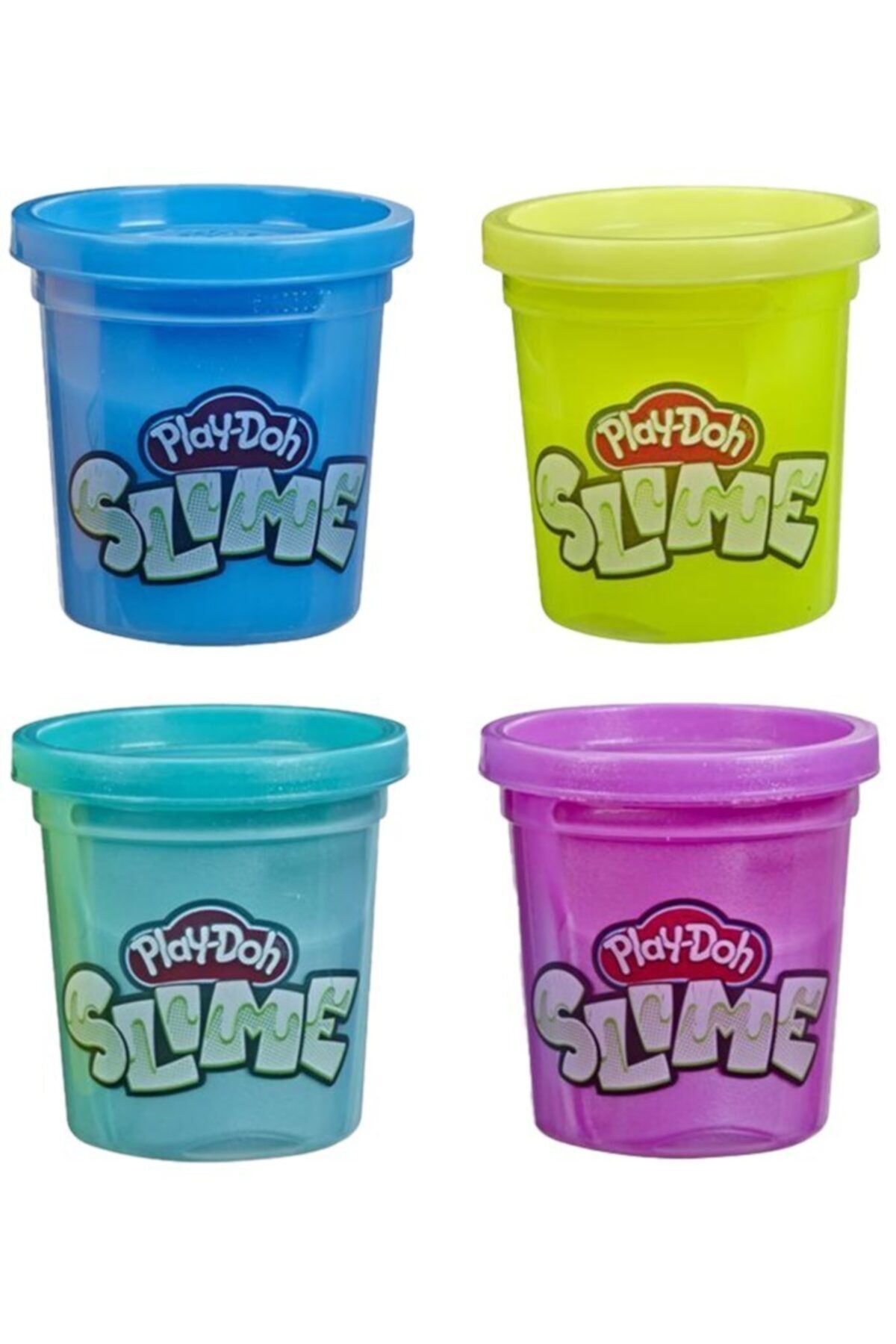 Play Doh Play-doh Slime 4 'lü Hamur Sarı + Mavi + Metalik Turkuaz + Metalik Mor