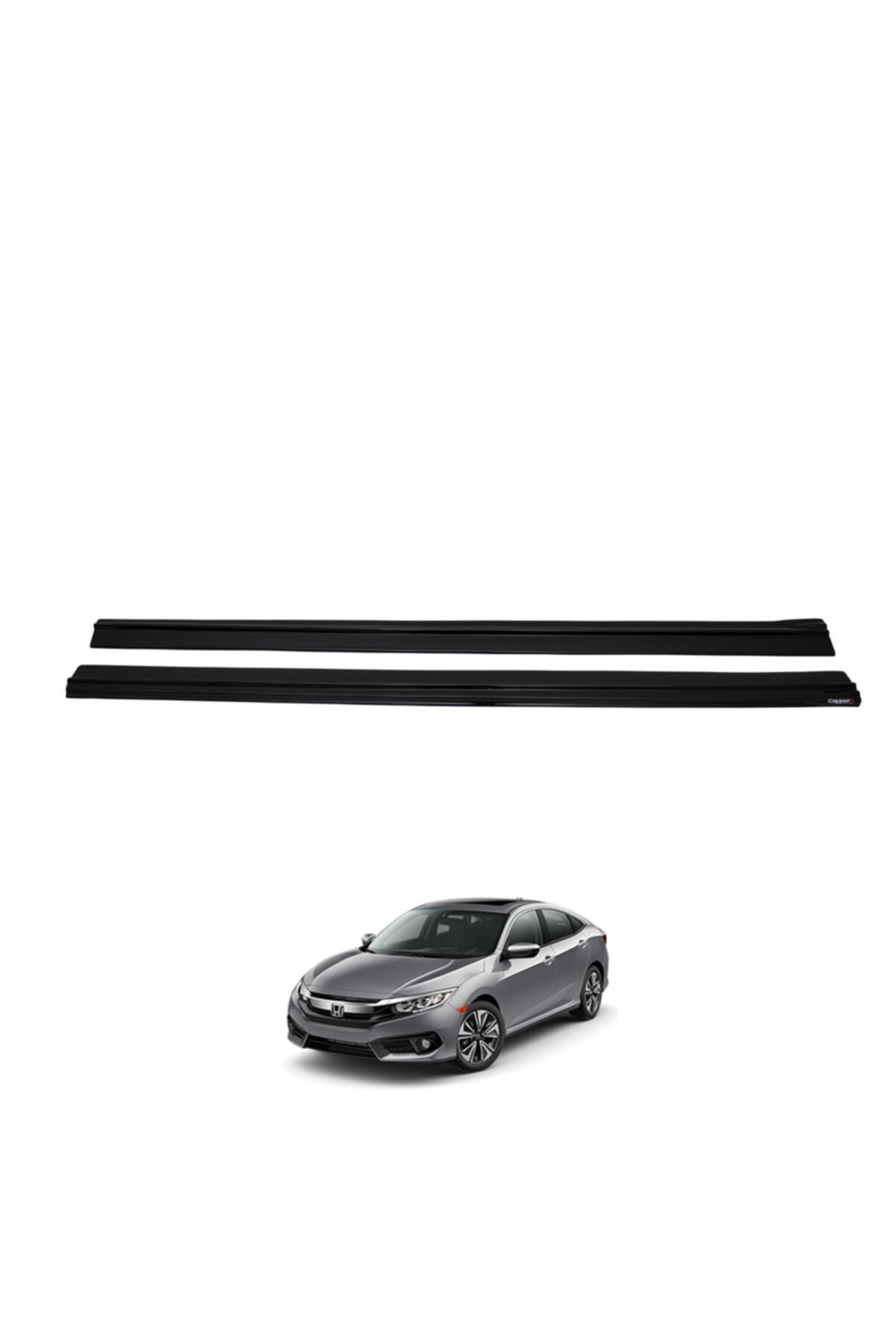 Cappafe Honda Civic 10 Yan Marşpiyel Akrilik (abs) 2 Parça Piano Black 2016 Ve Sonrası
