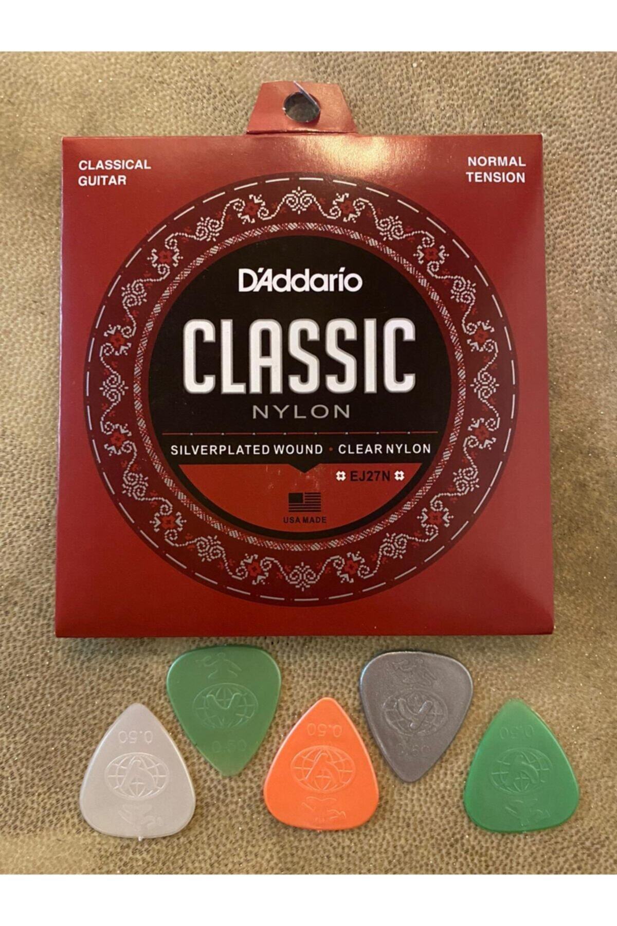 Daddario Ej27 Klasik Gitar Teli Takım Ve 5 Adet Pena