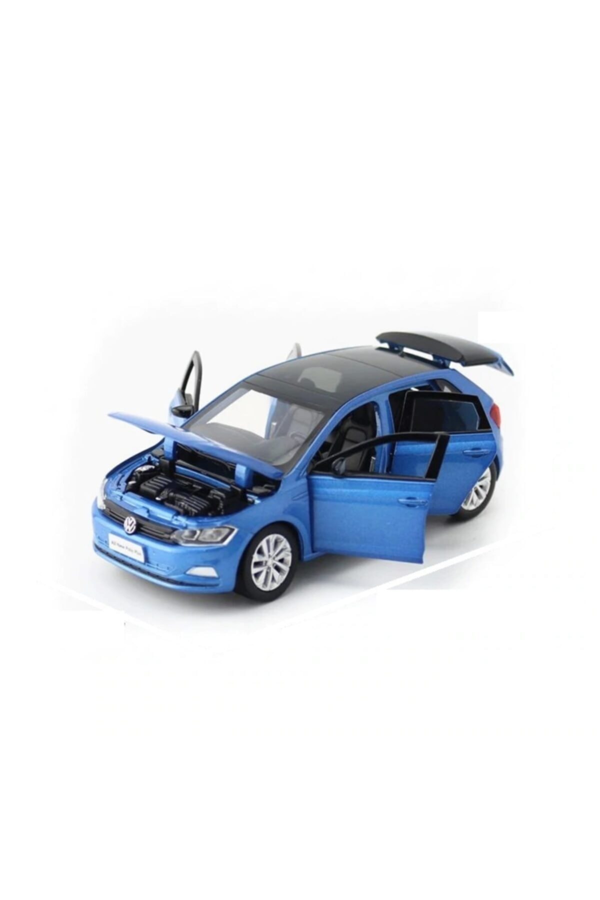 OYUNCAKSAHİLİ Volkswagen Polo Model 6 Doors Diecast Metal 1.32scale Koleksiyon Blue