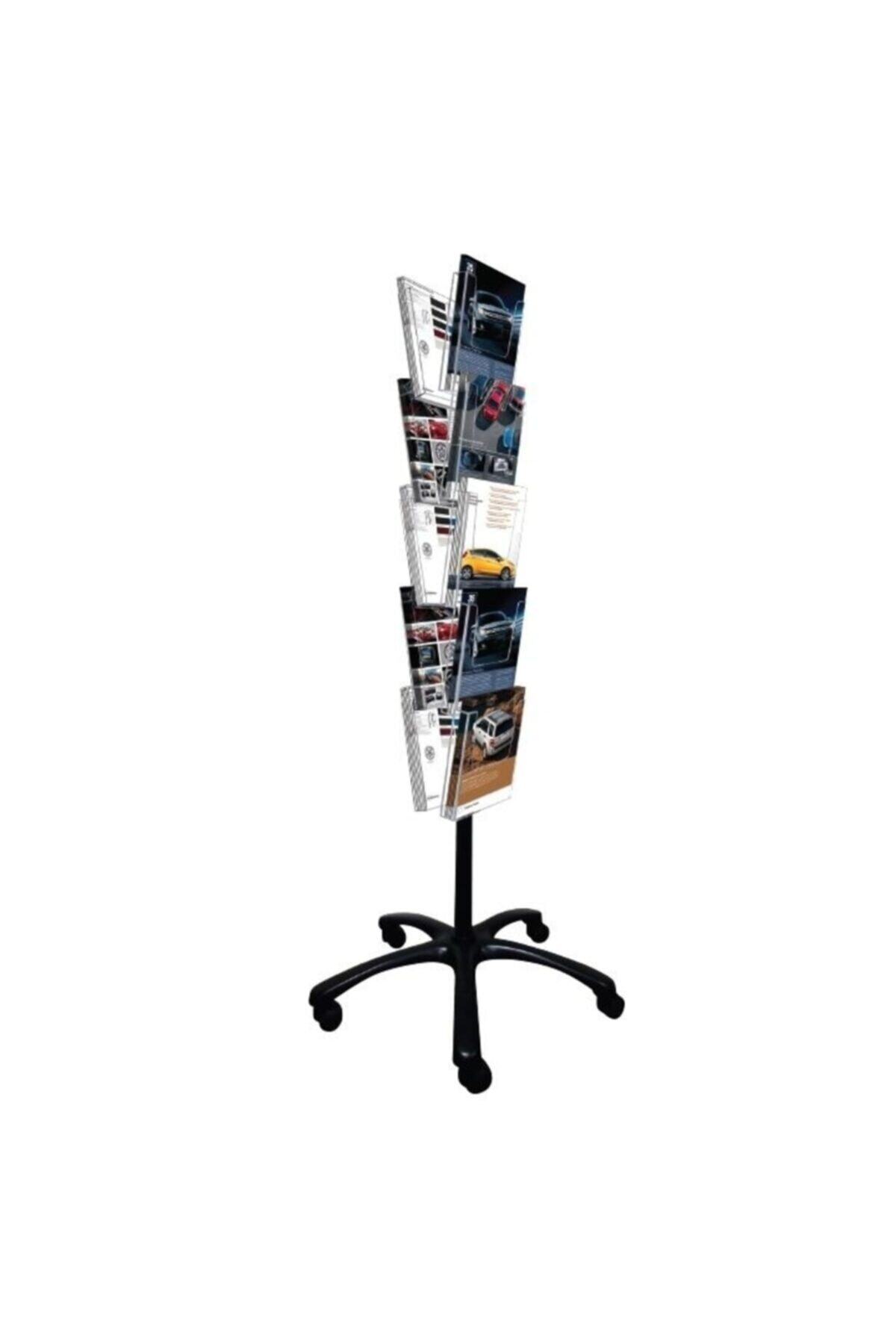 DENGE Multi Side Broşür Set Tekerlekli 2x5 Broşür Standı