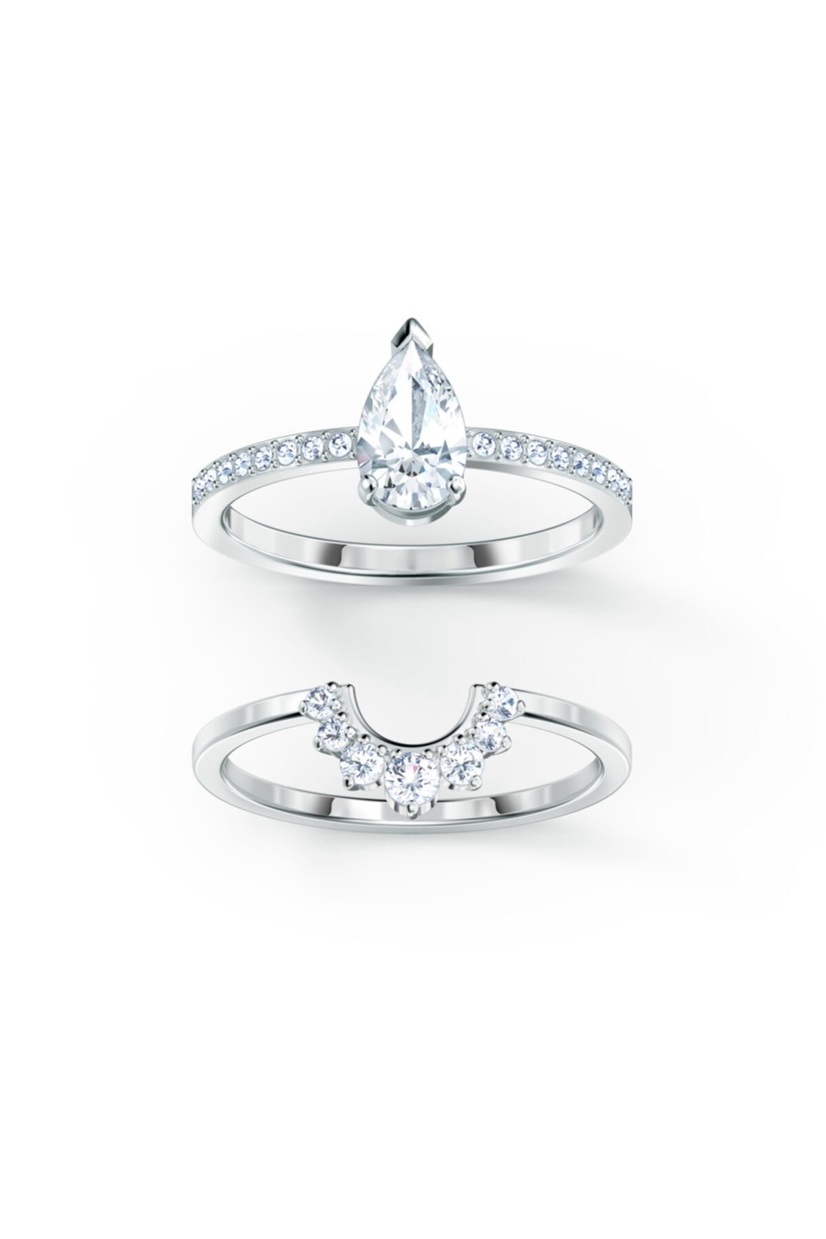 Swarovski 5572660 Yüzük Attract-rıng Pear Czwh-cry-rhs 52