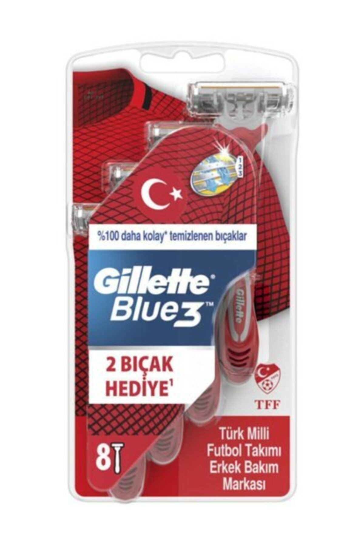Gillette Blue 3 Kırmızı 6+2