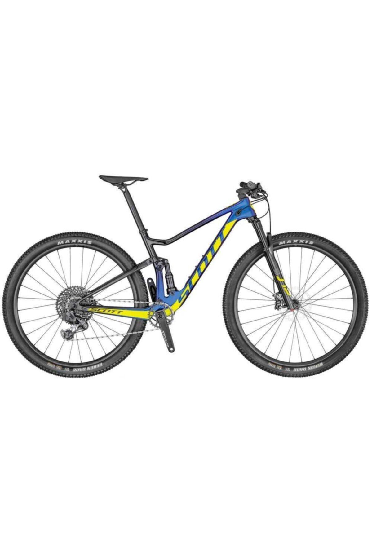 SCOTT 2021 Spark Rc 900 Team Issue Axs Dağ Bisikleti Mavi-sarı M