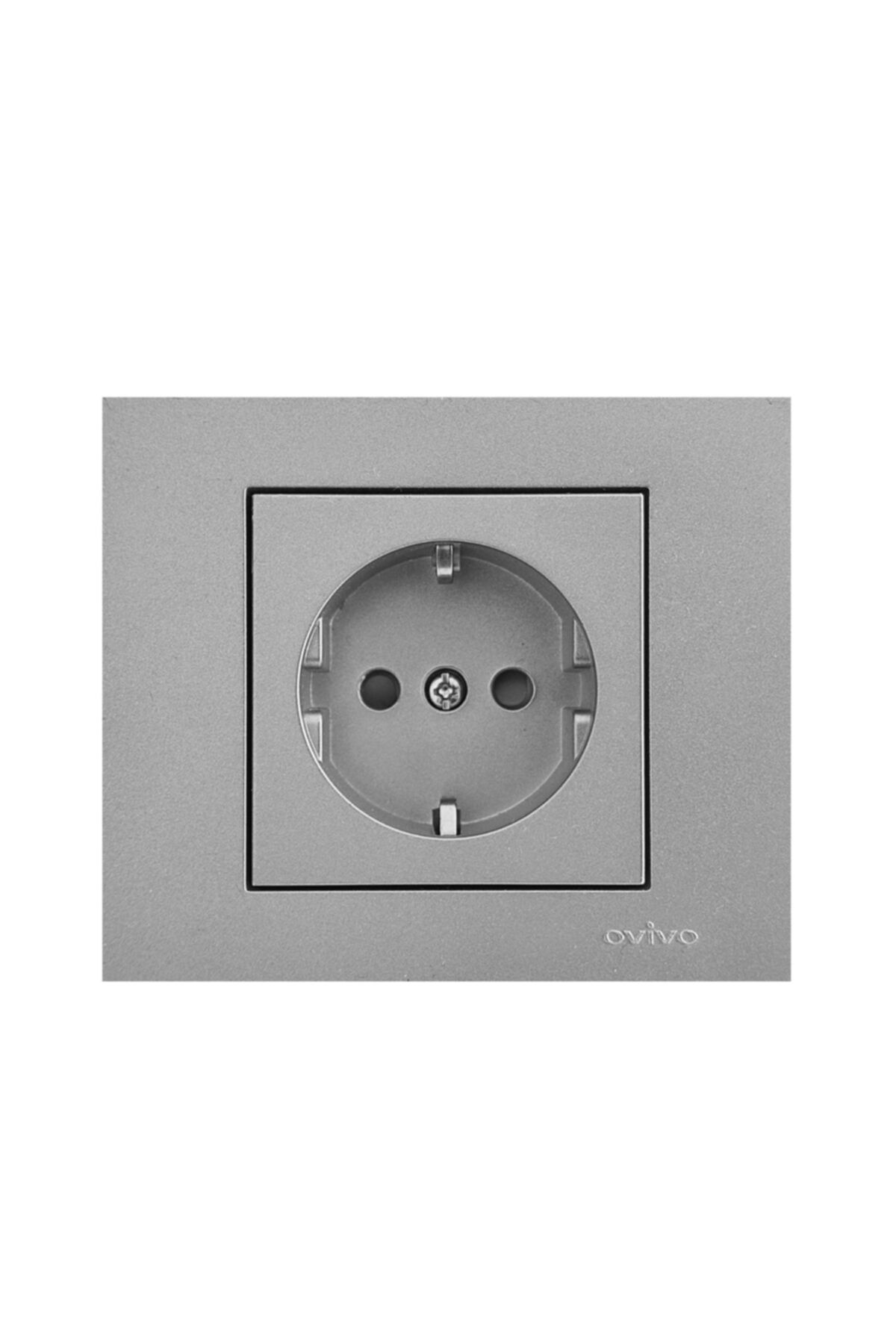 OVİVO Grano Silver-gümüş Topraklı Priz
