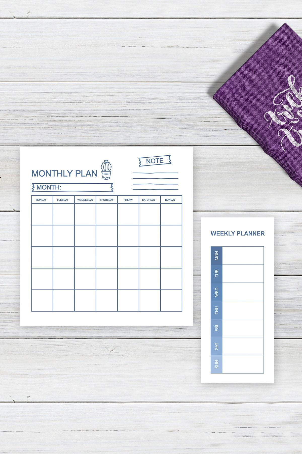 hediyeburda Monthly Plan & Weekly Planner - Pnld30125