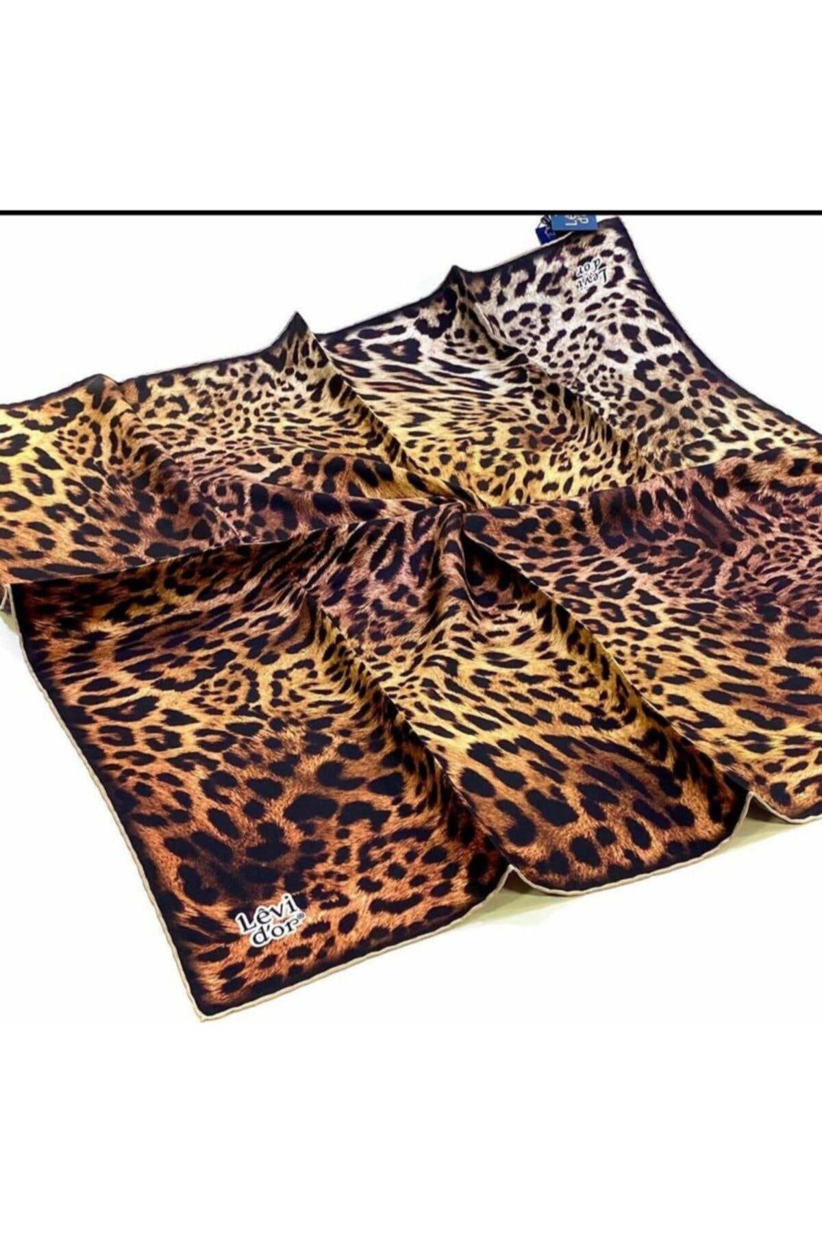 Levidor Twıll Ipek Eşarp Leopar/siyah/taba