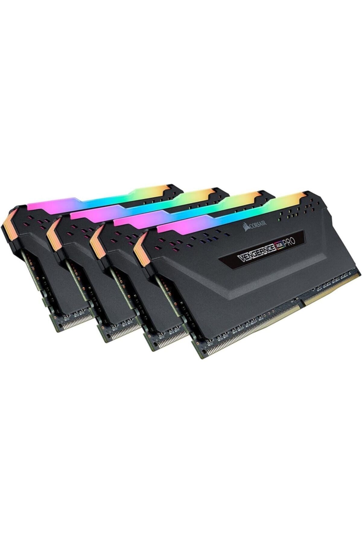 Corsair Corsaır Cmw64gx4m4d3600c18 64gb (4x16gb) Ddr4 3600 Mhz C18 Vengeance Black Rgb Pro Dımm Bellek